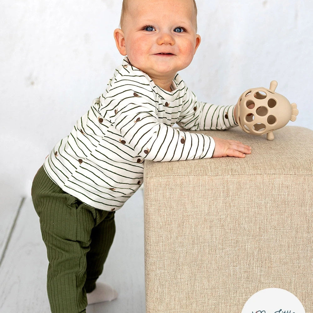 Jersey de coton escargots blanc cassé