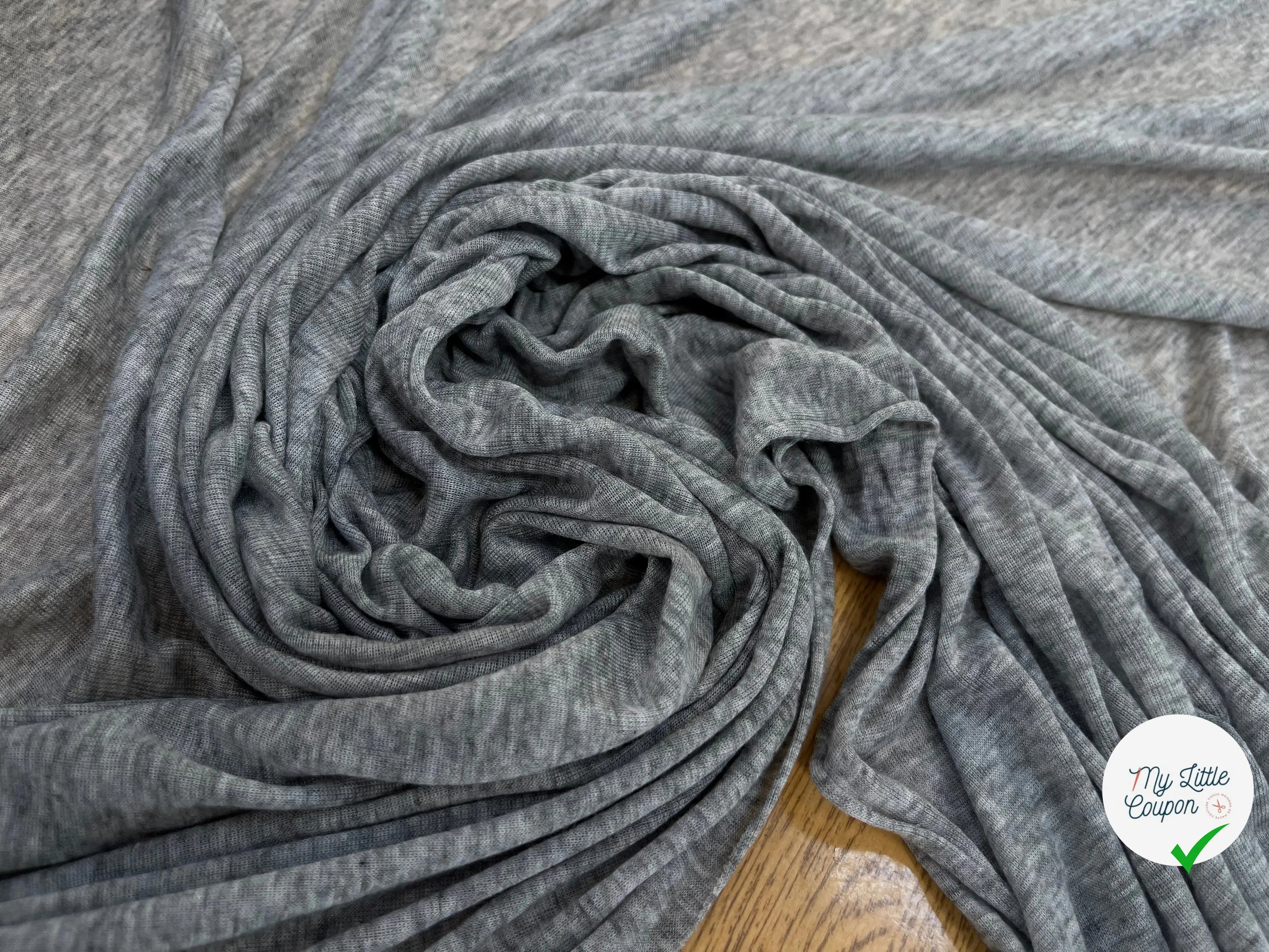 JERSEY DE COTON GRIS CLAIR - My Little Coupon