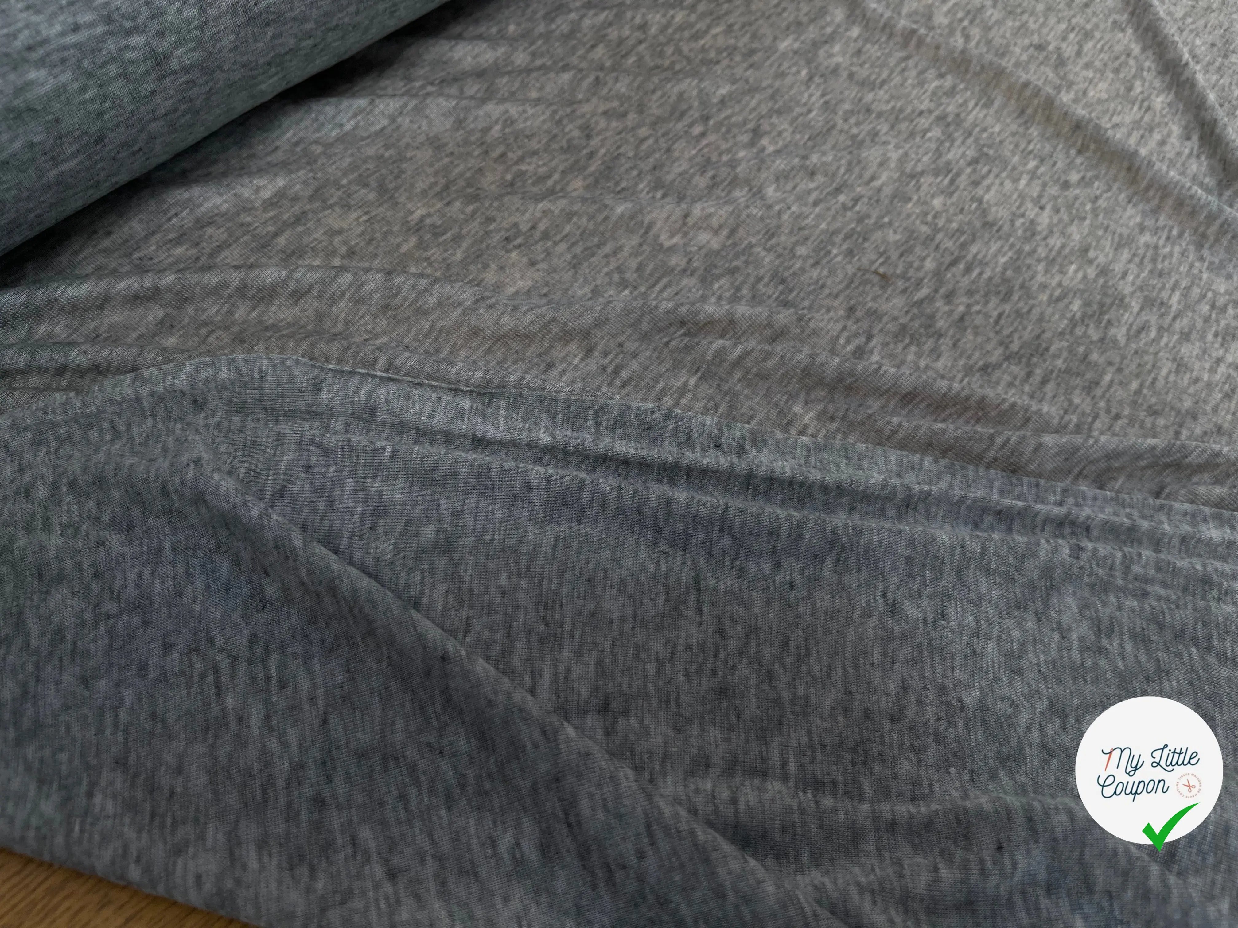 JERSEY DE COTON GRIS CLAIR - My Little Coupon