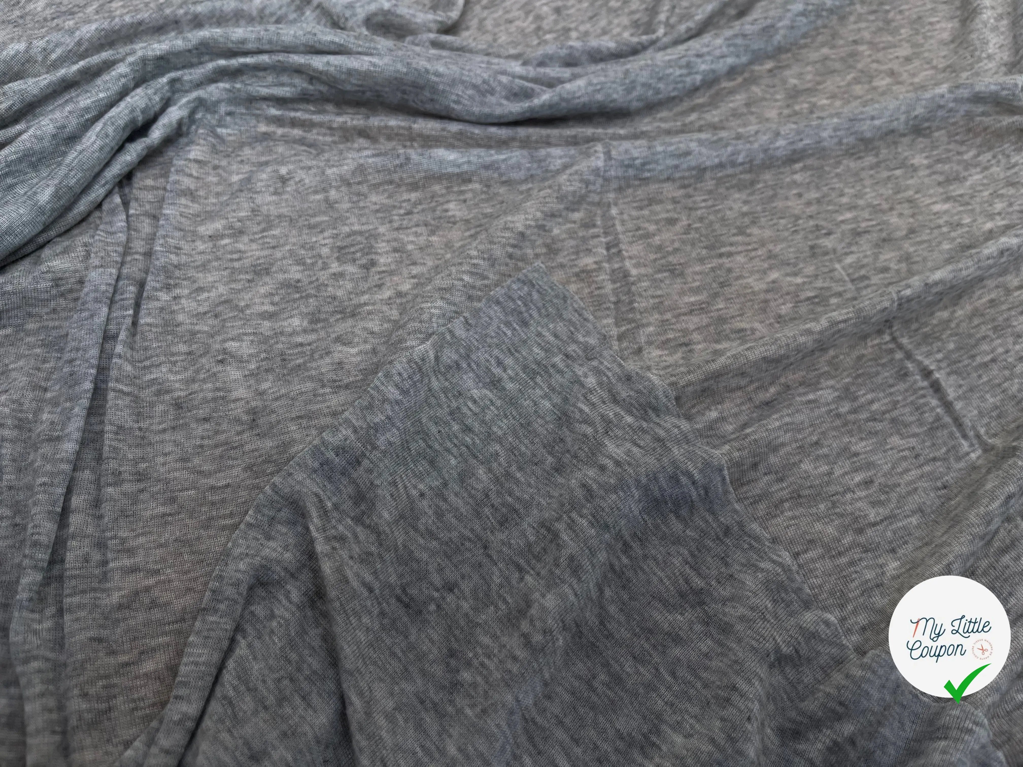 JERSEY DE COTON GRIS CLAIR - My Little Coupon