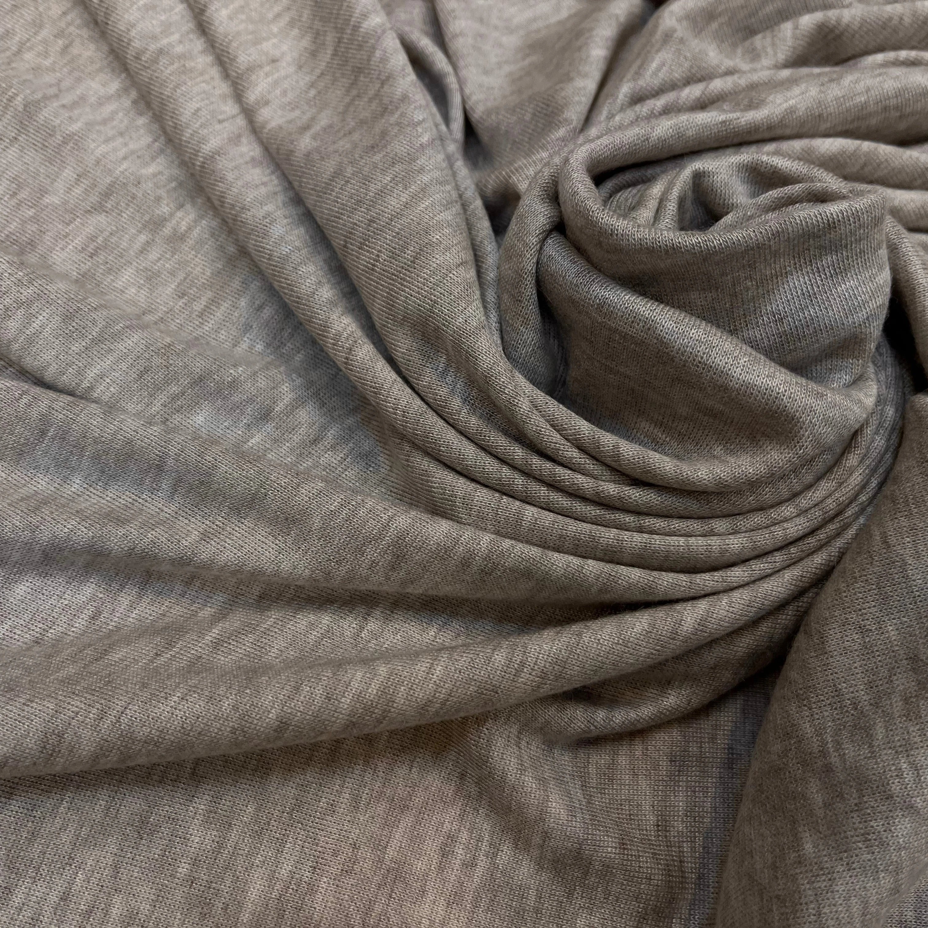 JERSEY DE COTON GRIS MARRON CLAIR - My Little Coupon