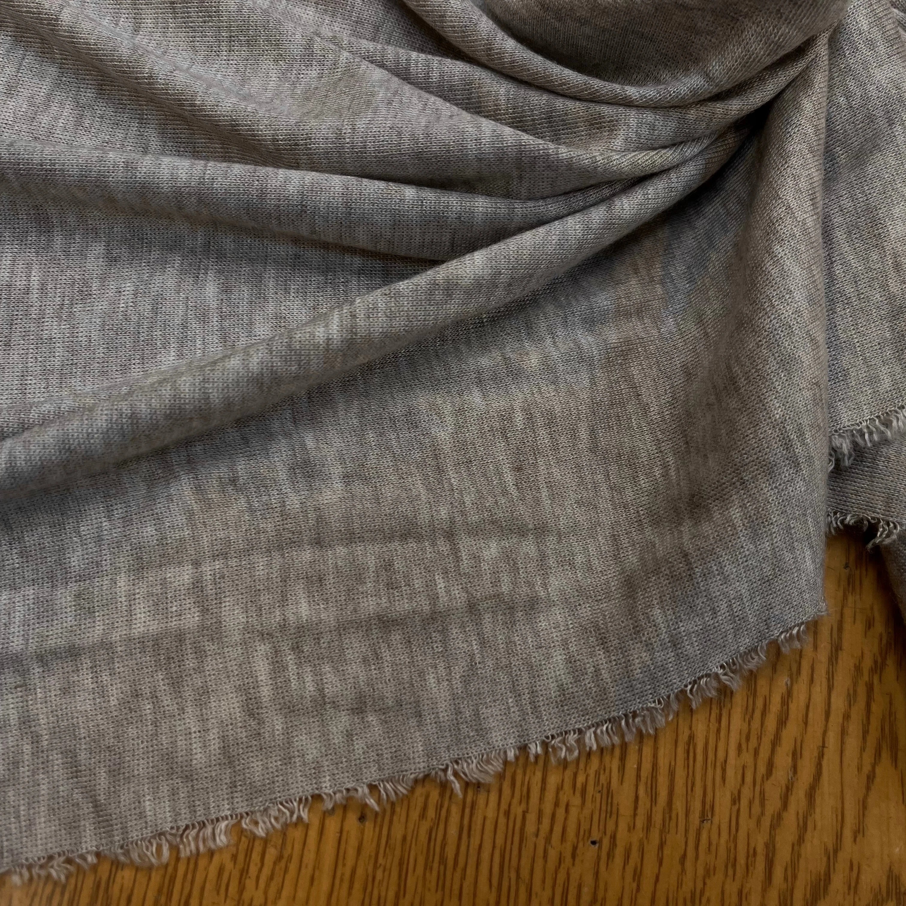 JERSEY DE COTON GRIS MARRON CLAIR - My Little Coupon