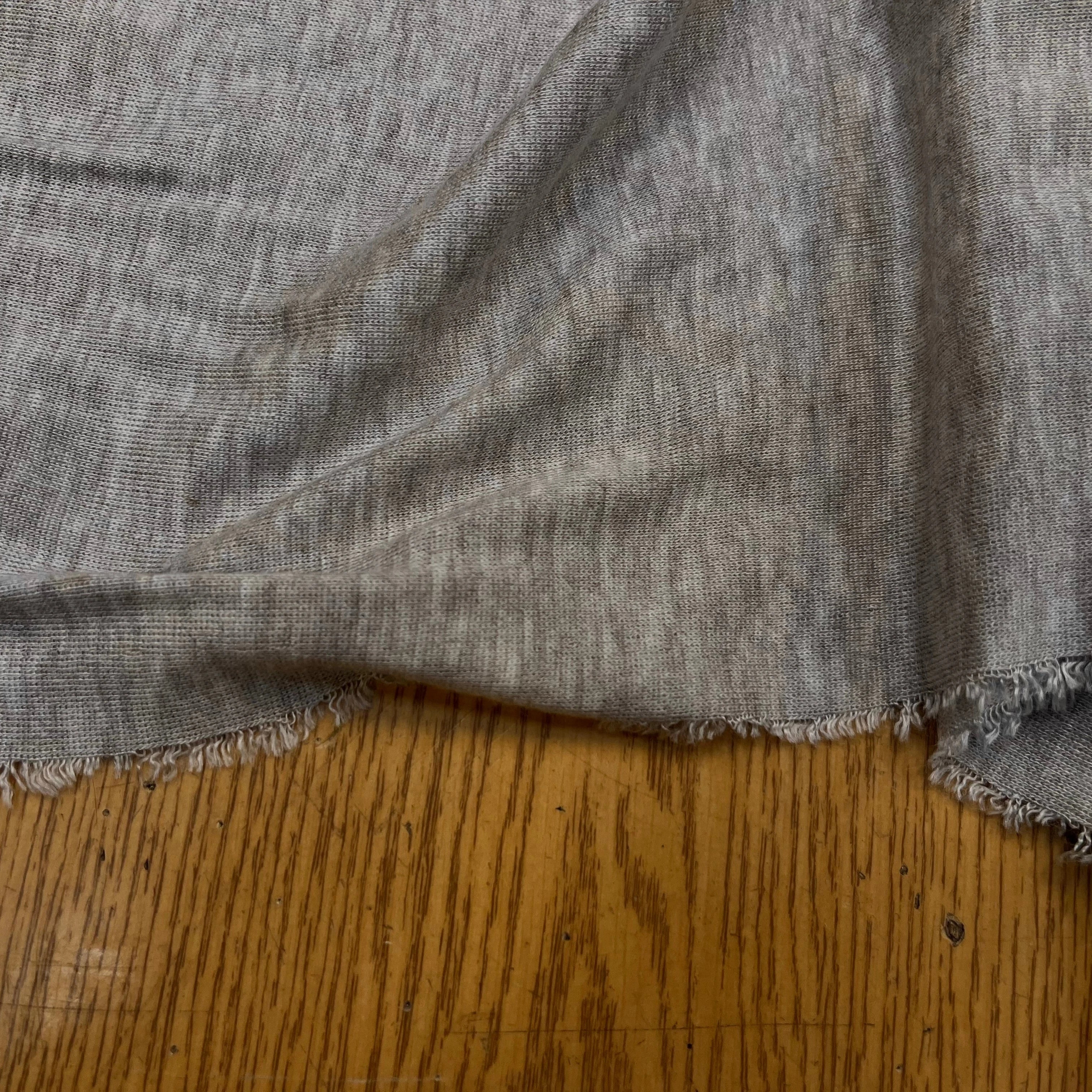 JERSEY DE COTON GRIS MARRON CLAIR - My Little Coupon