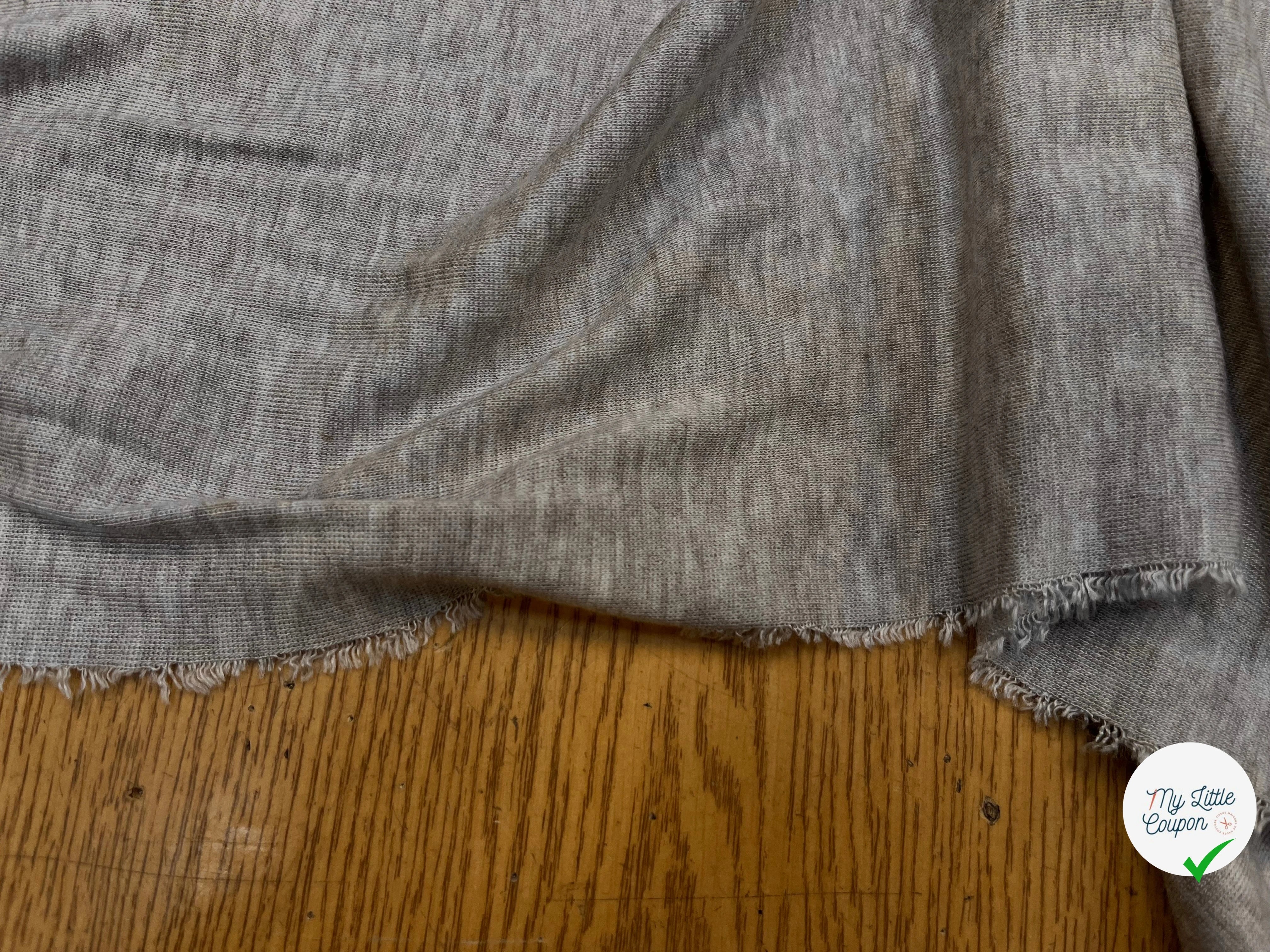 JERSEY DE COTON GRIS MARRON CLAIR - My Little Coupon