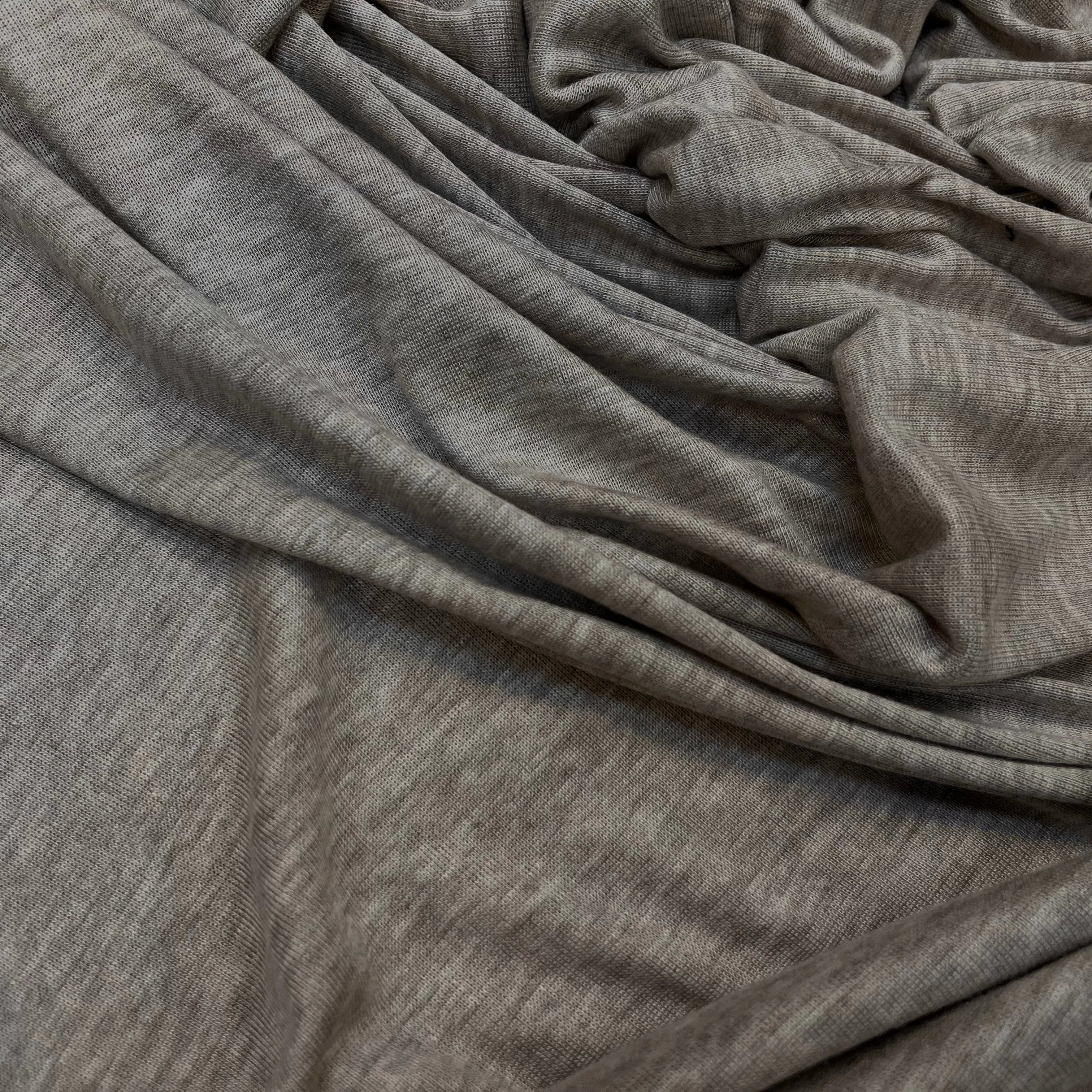 JERSEY DE COTON GRIS MARRON CLAIR - My Little Coupon