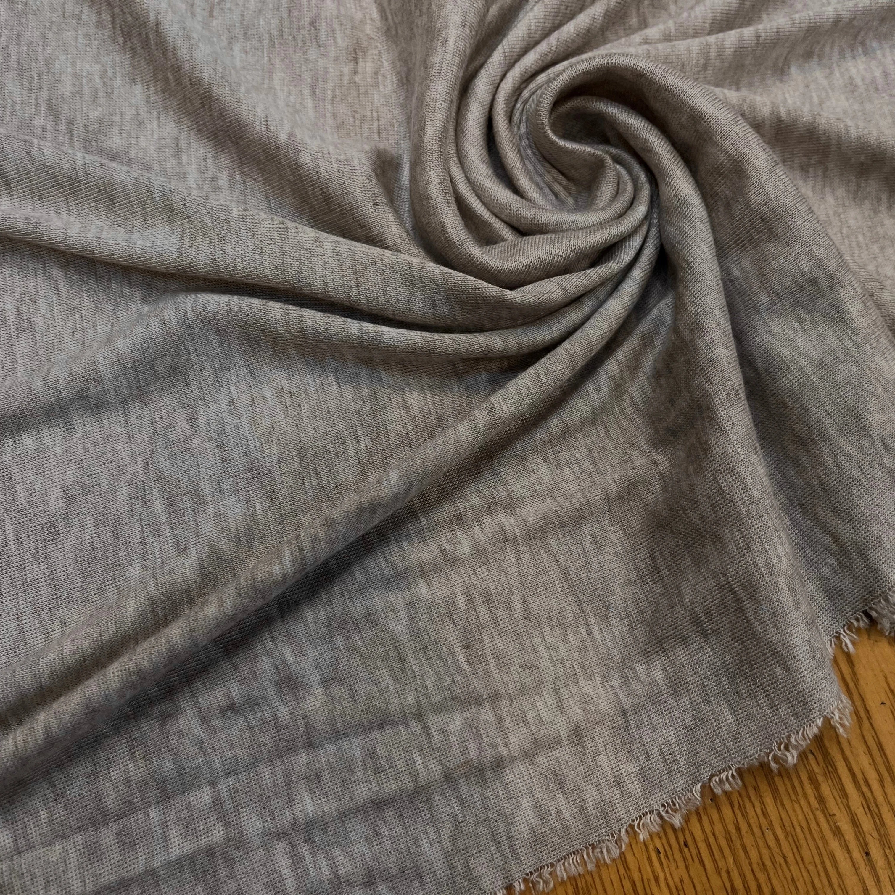 JERSEY DE COTON GRIS MARRON CLAIR - My Little Coupon