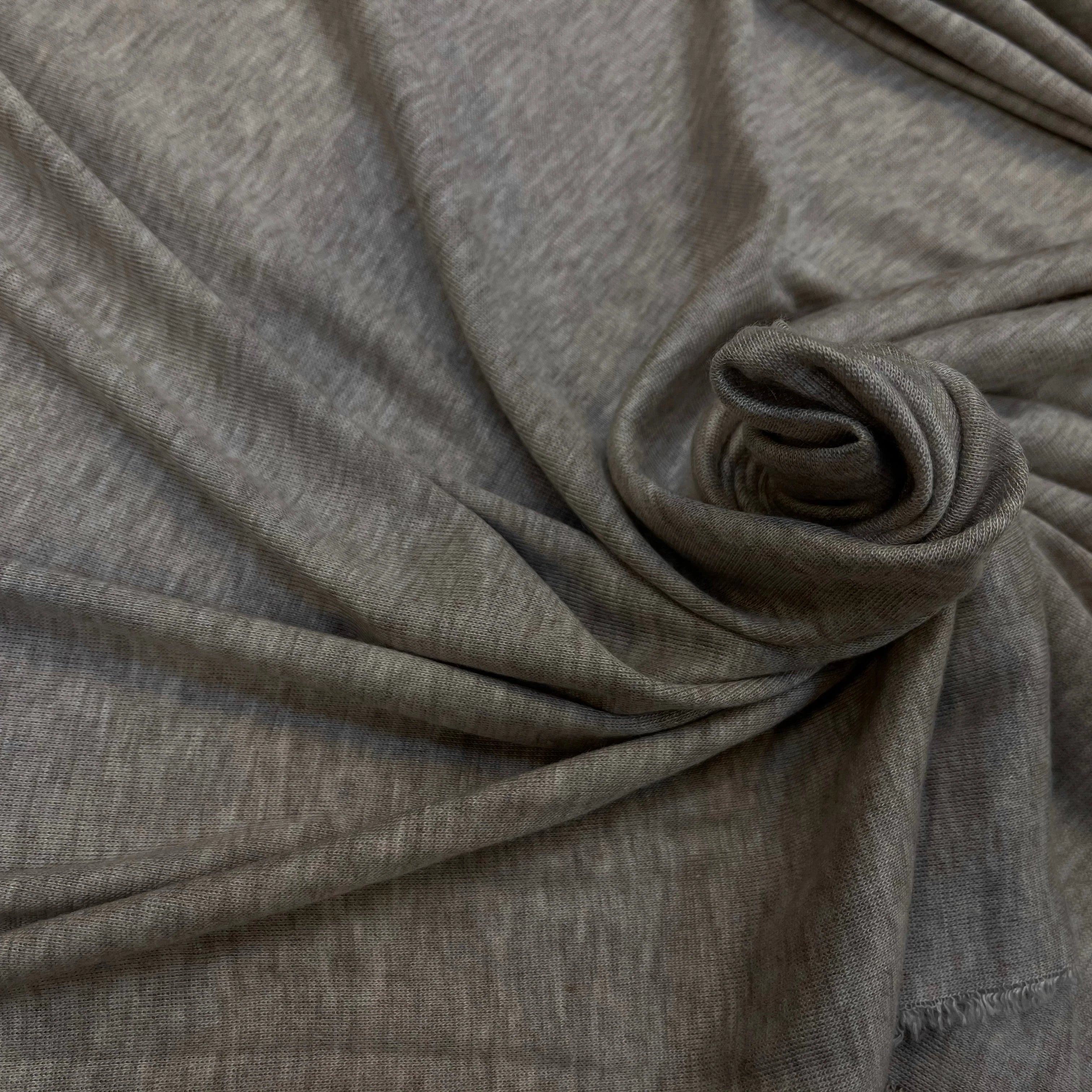 JERSEY DE COTON GRIS MARRON CLAIR - My Little Coupon