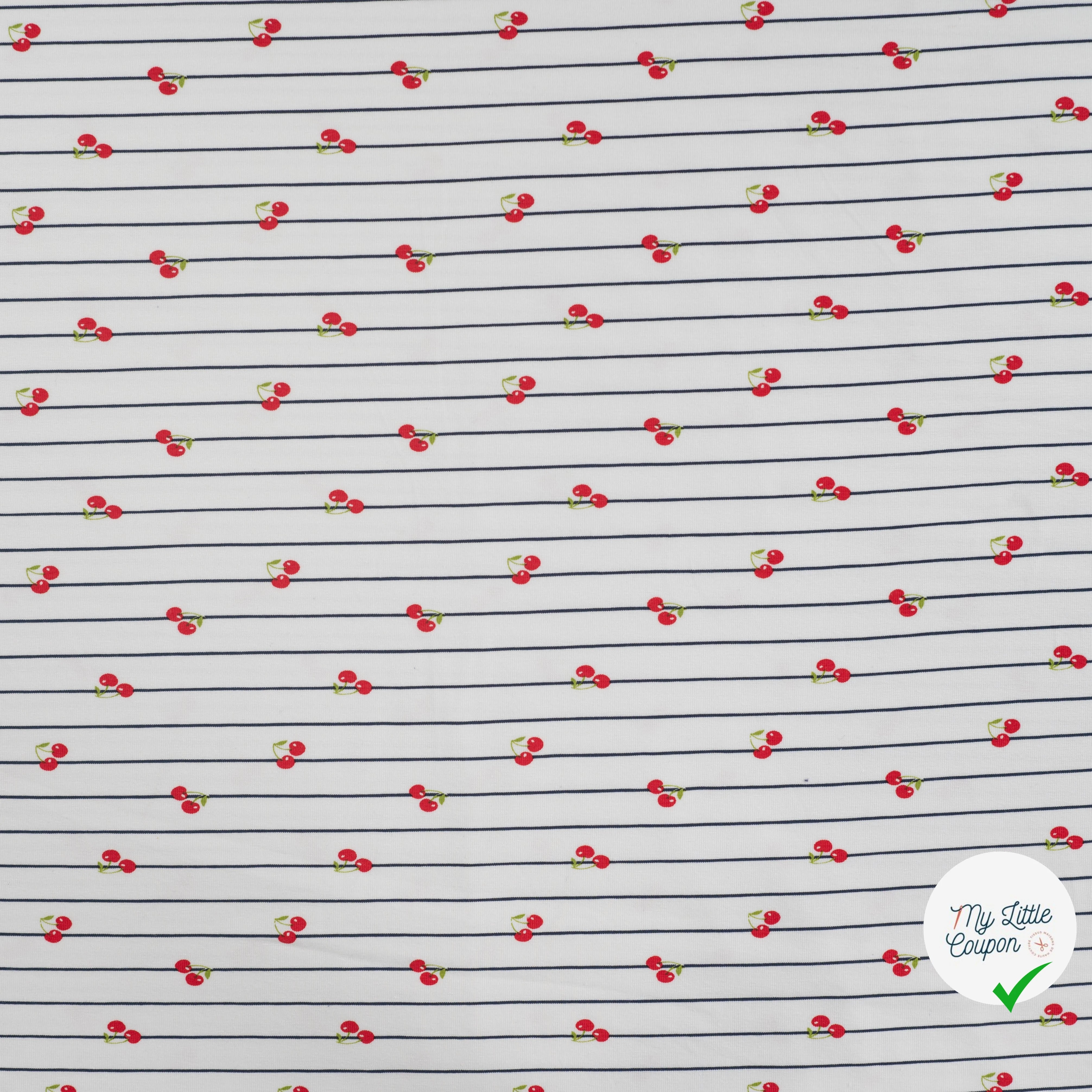 JERSEY DE COTON IMPRIMÉ CERISES - My Little Coupon