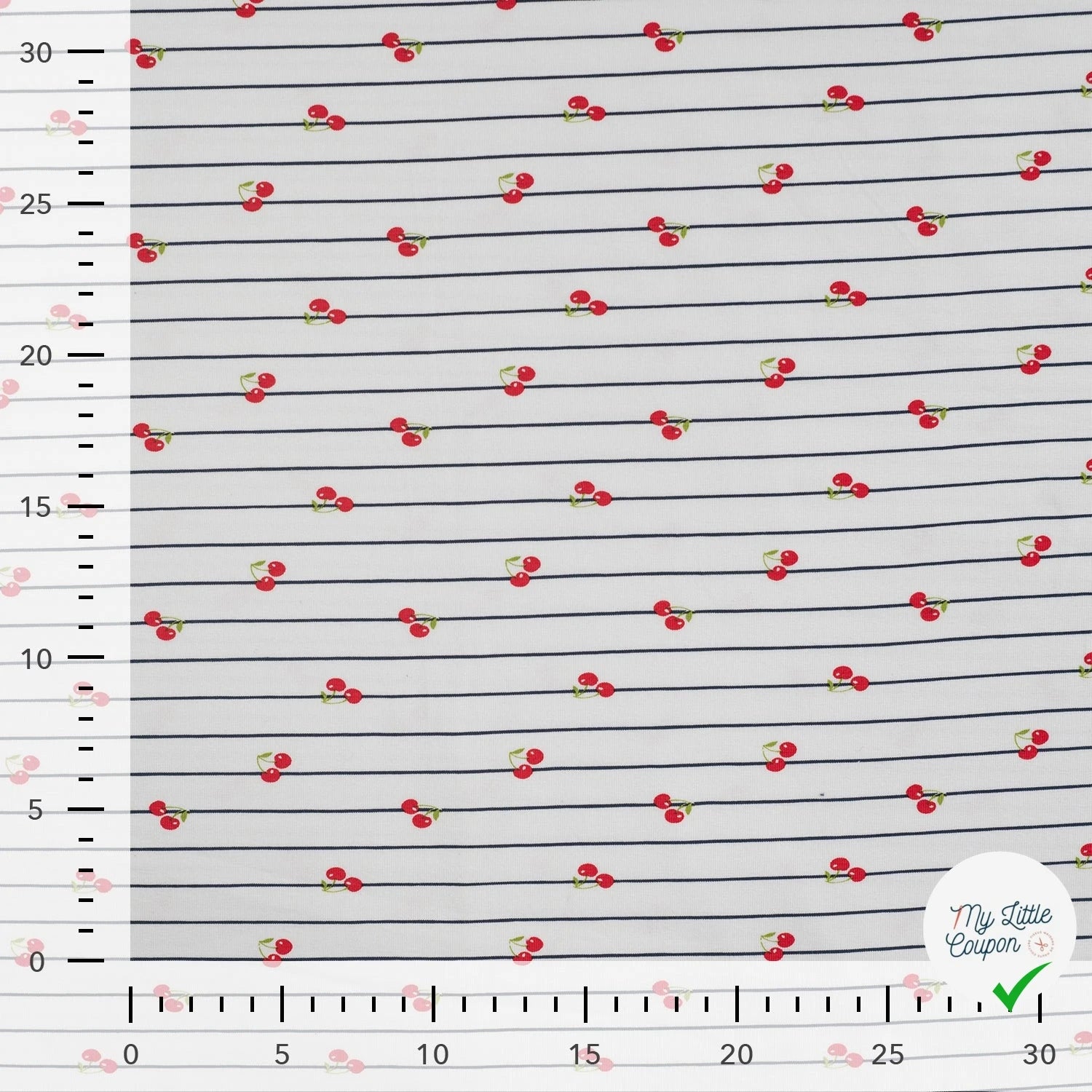 JERSEY DE COTON IMPRIMÉ CERISES - My Little Coupon