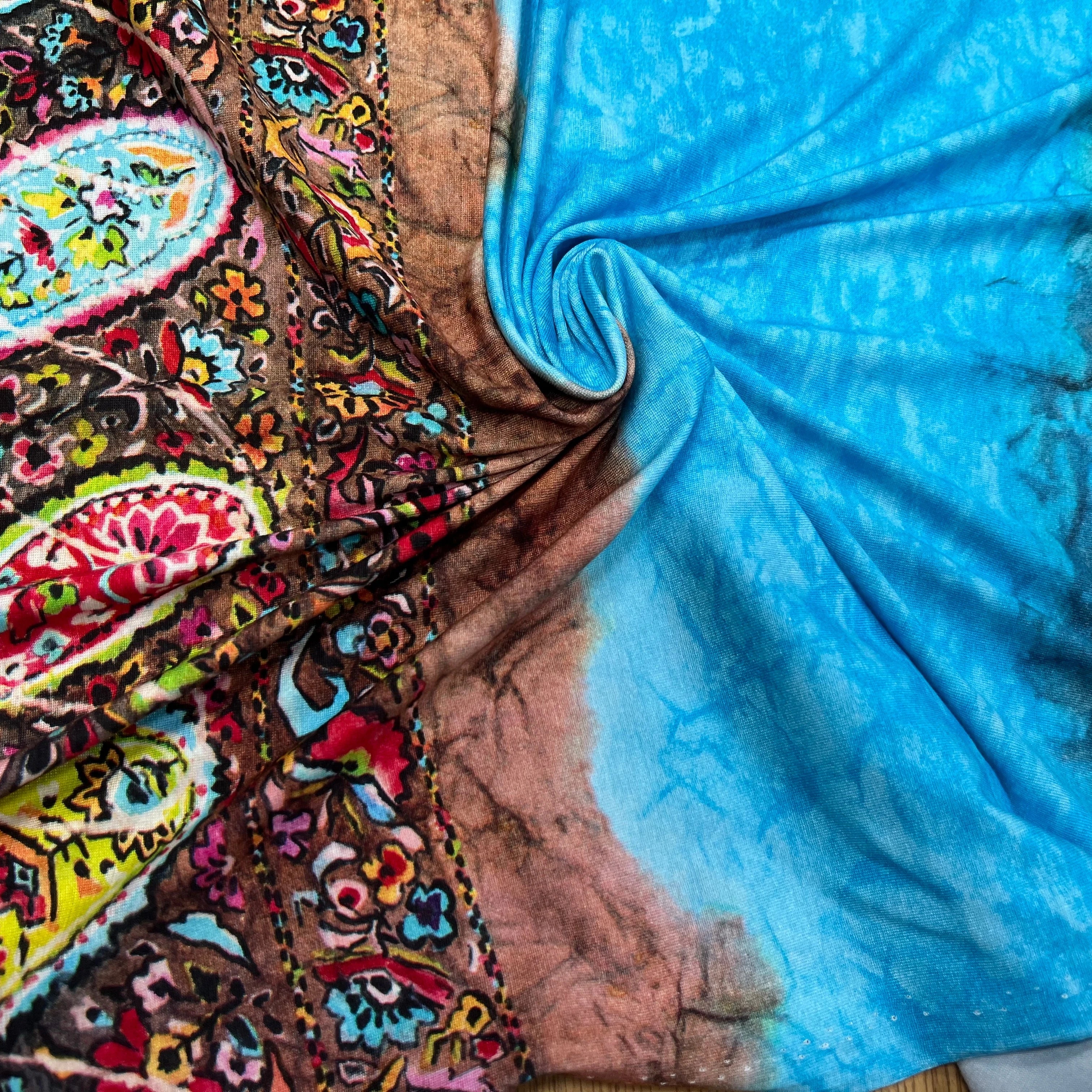 JERSEY DE COTON IMPRIMÉ PIMENT MULTICOLORES - My Little Coupon