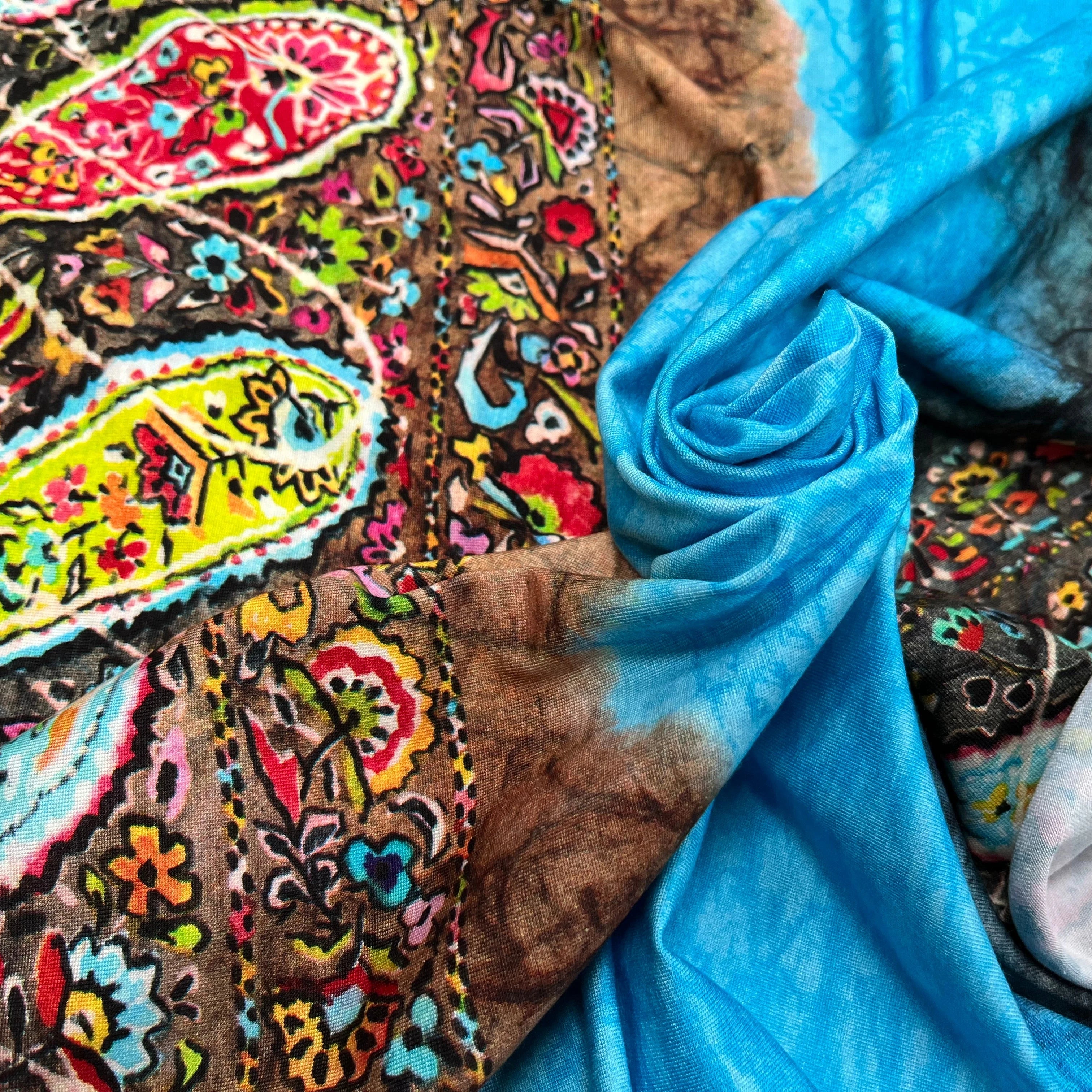 JERSEY DE COTON IMPRIMÉ PIMENT MULTICOLORES - My Little Coupon