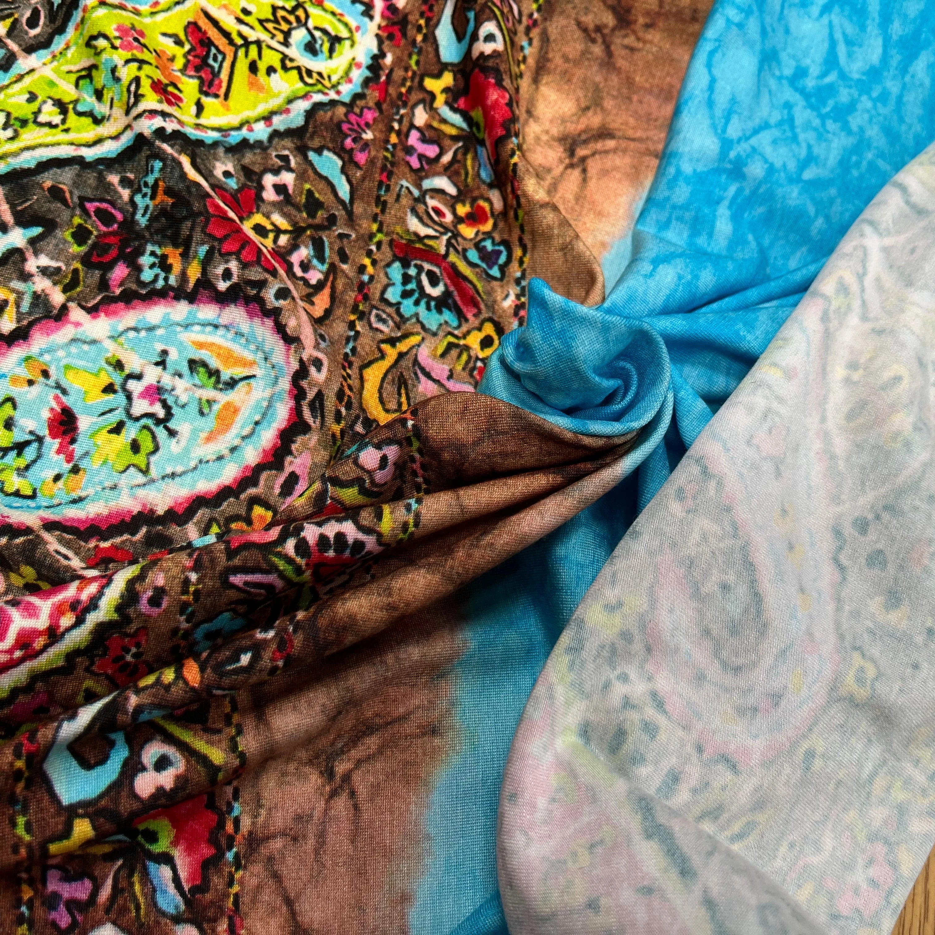 JERSEY DE COTON IMPRIMÉ PIMENT MULTICOLORES - My Little Coupon