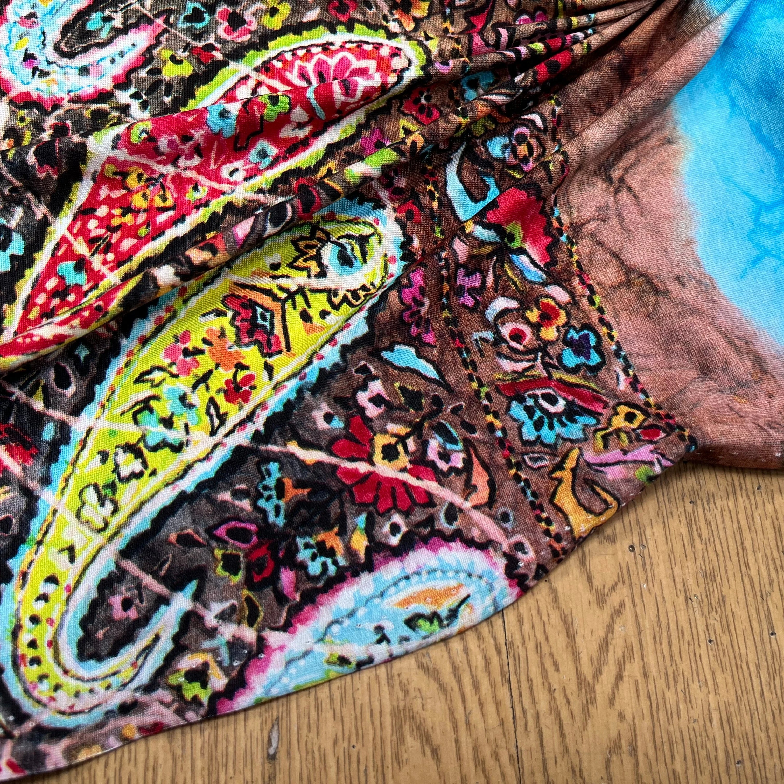 JERSEY DE COTON IMPRIMÉ PIMENT MULTICOLORES - My Little Coupon