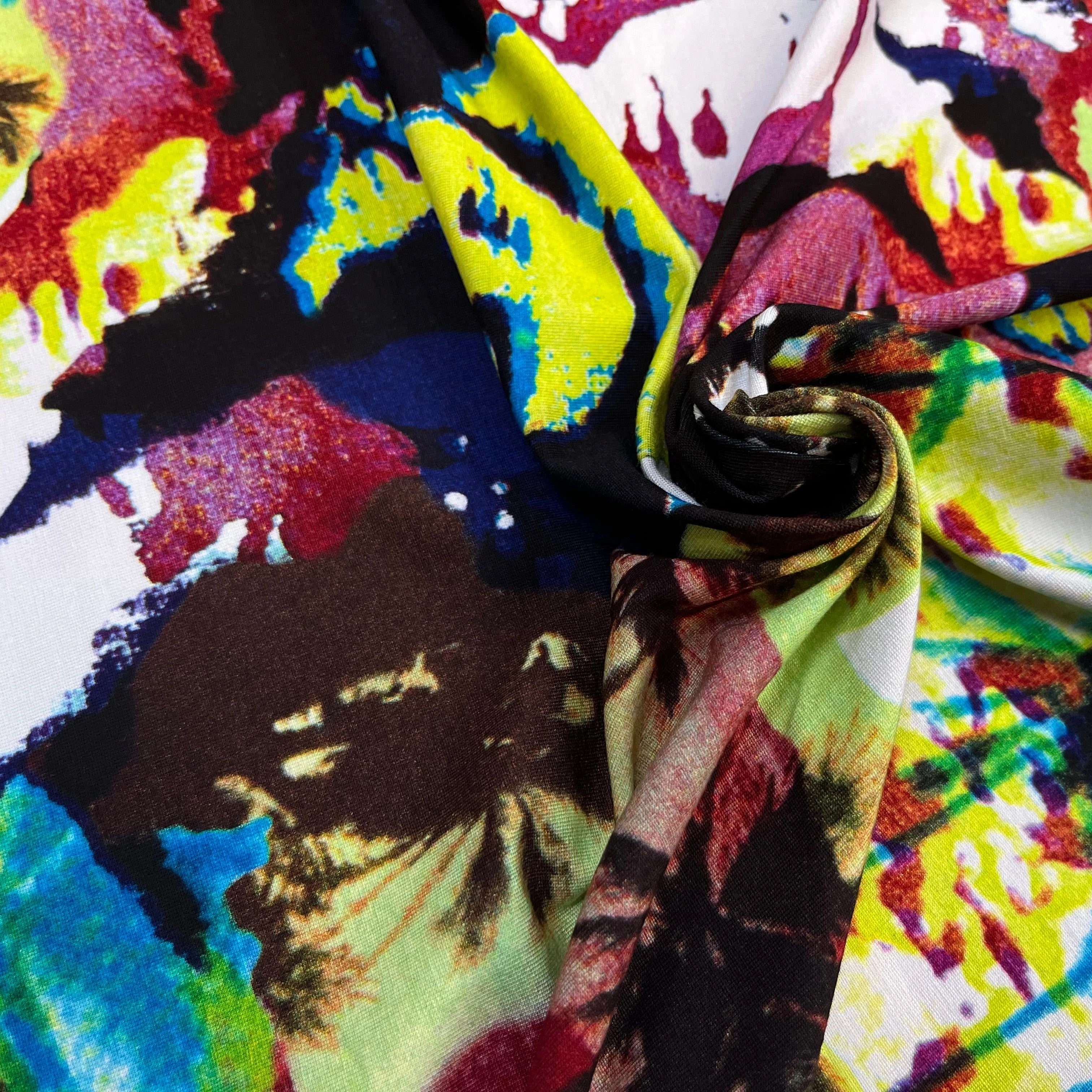 JERSEY DE COTON IMPRIMÉ POP ART - My Little Coupon