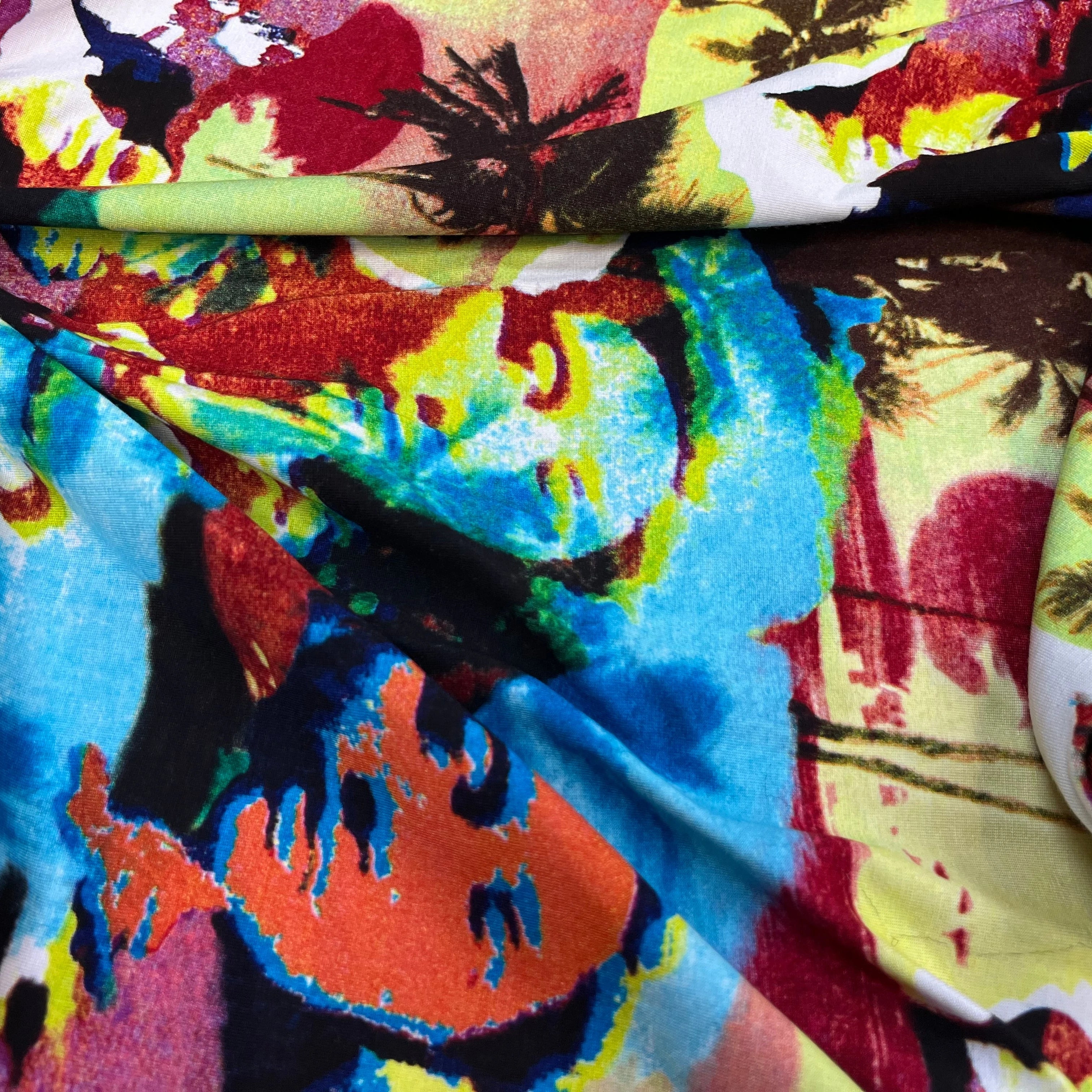 JERSEY DE COTON IMPRIMÉ POP ART - My Little Coupon