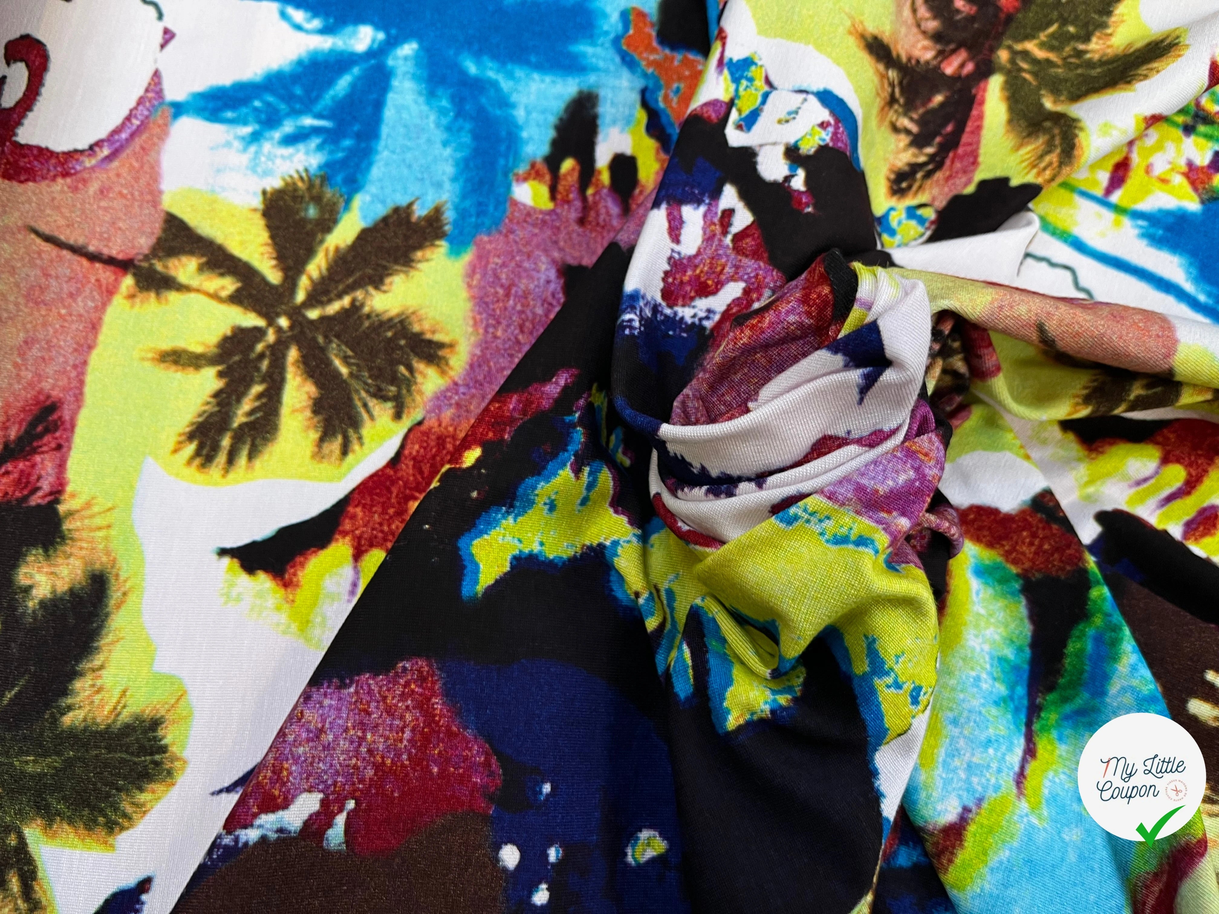 JERSEY DE COTON IMPRIMÉ POP ART - My Little Coupon