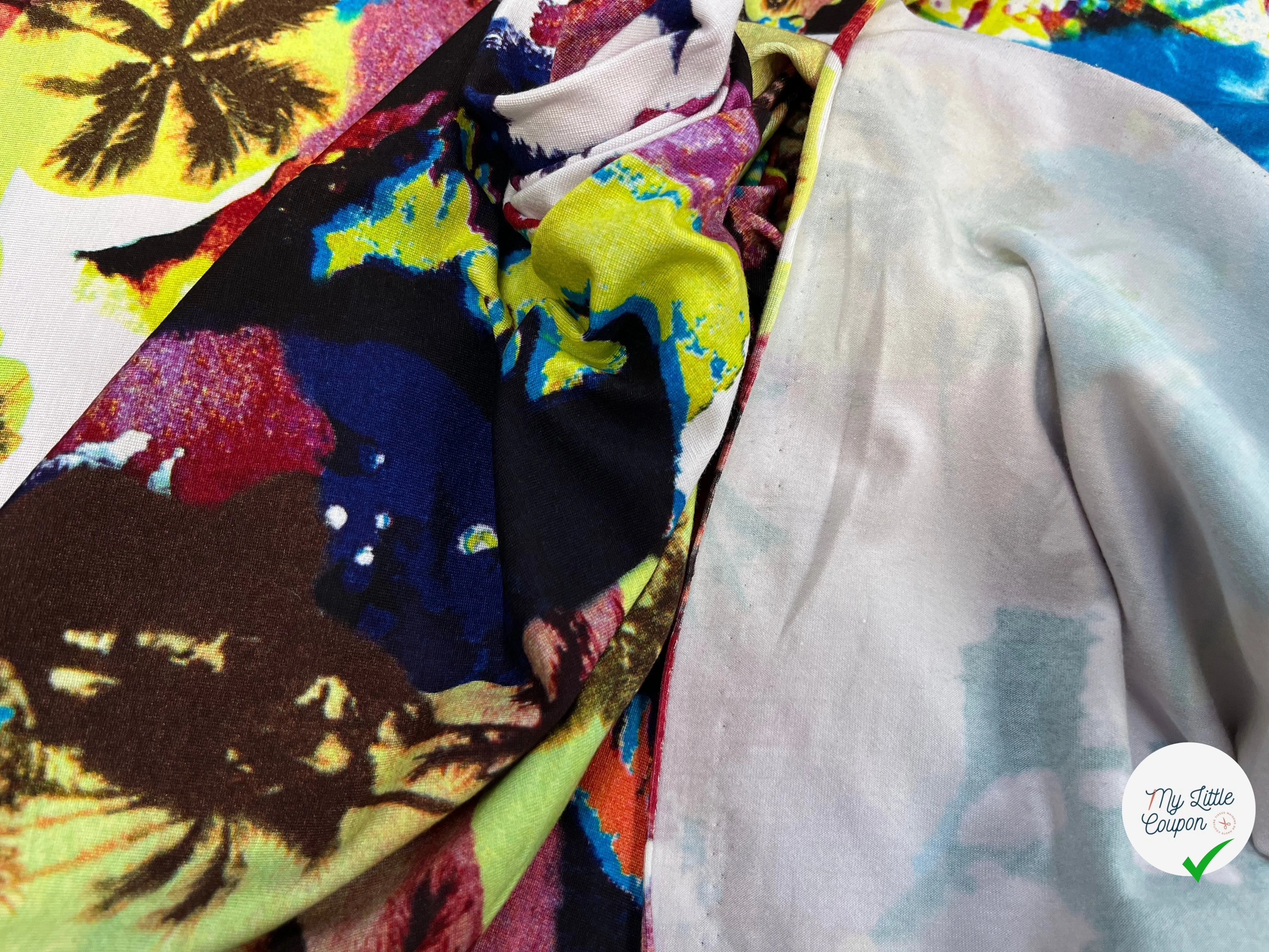 JERSEY DE COTON IMPRIMÉ POP ART - My Little Coupon