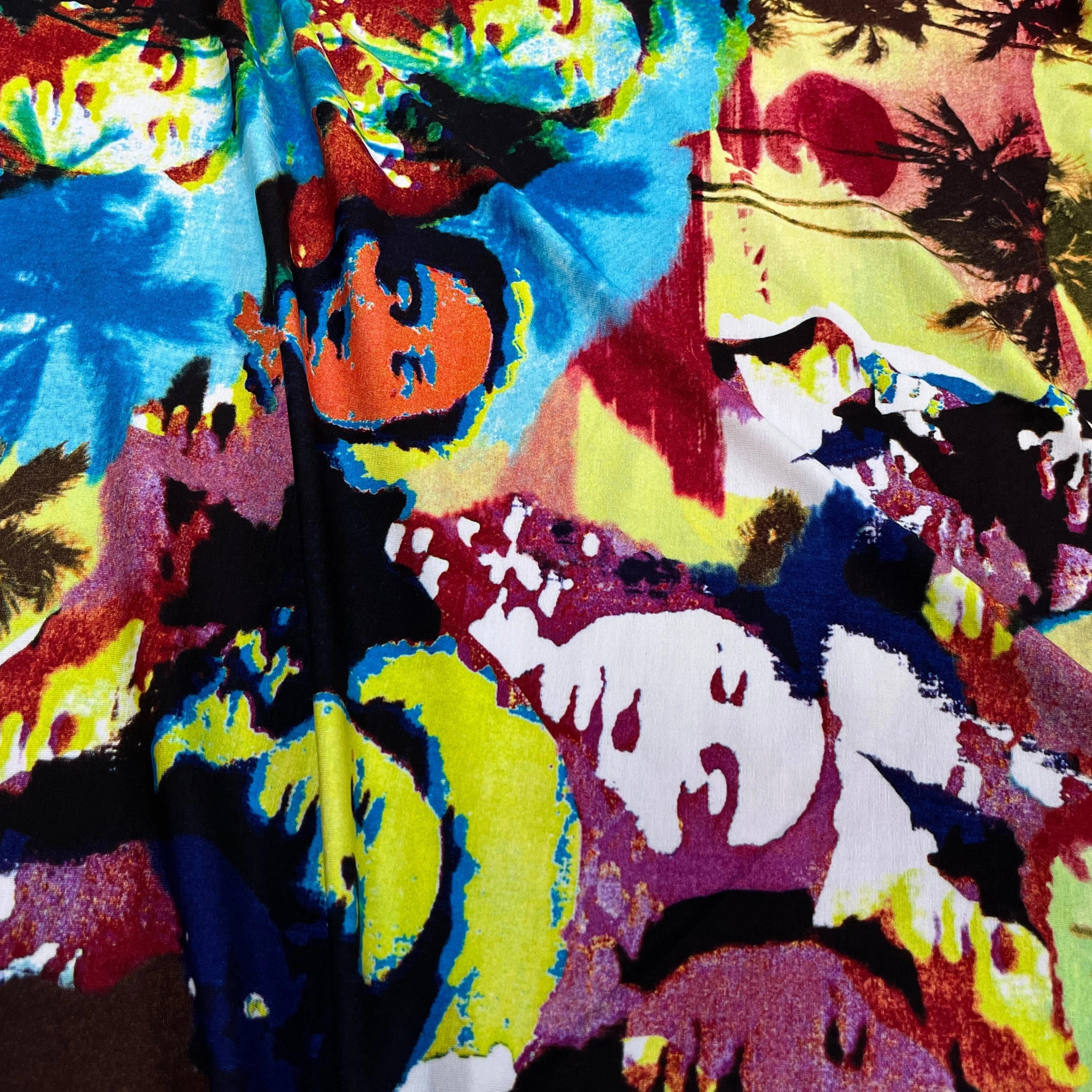 JERSEY DE COTON IMPRIMÉ POP ART - My Little Coupon