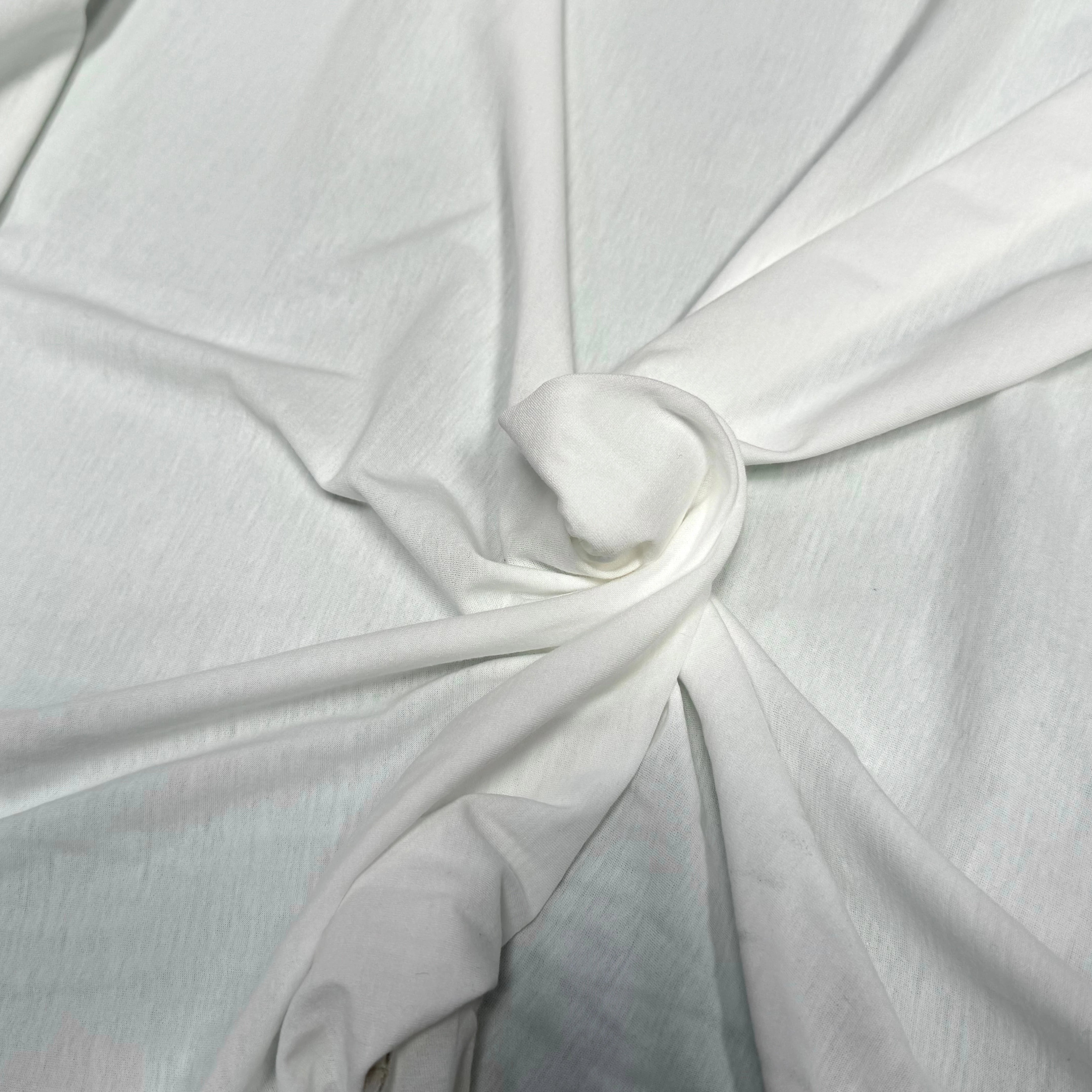 JERSEY DE COTON LÉGER DOUX BLANC - My Little Coupon
