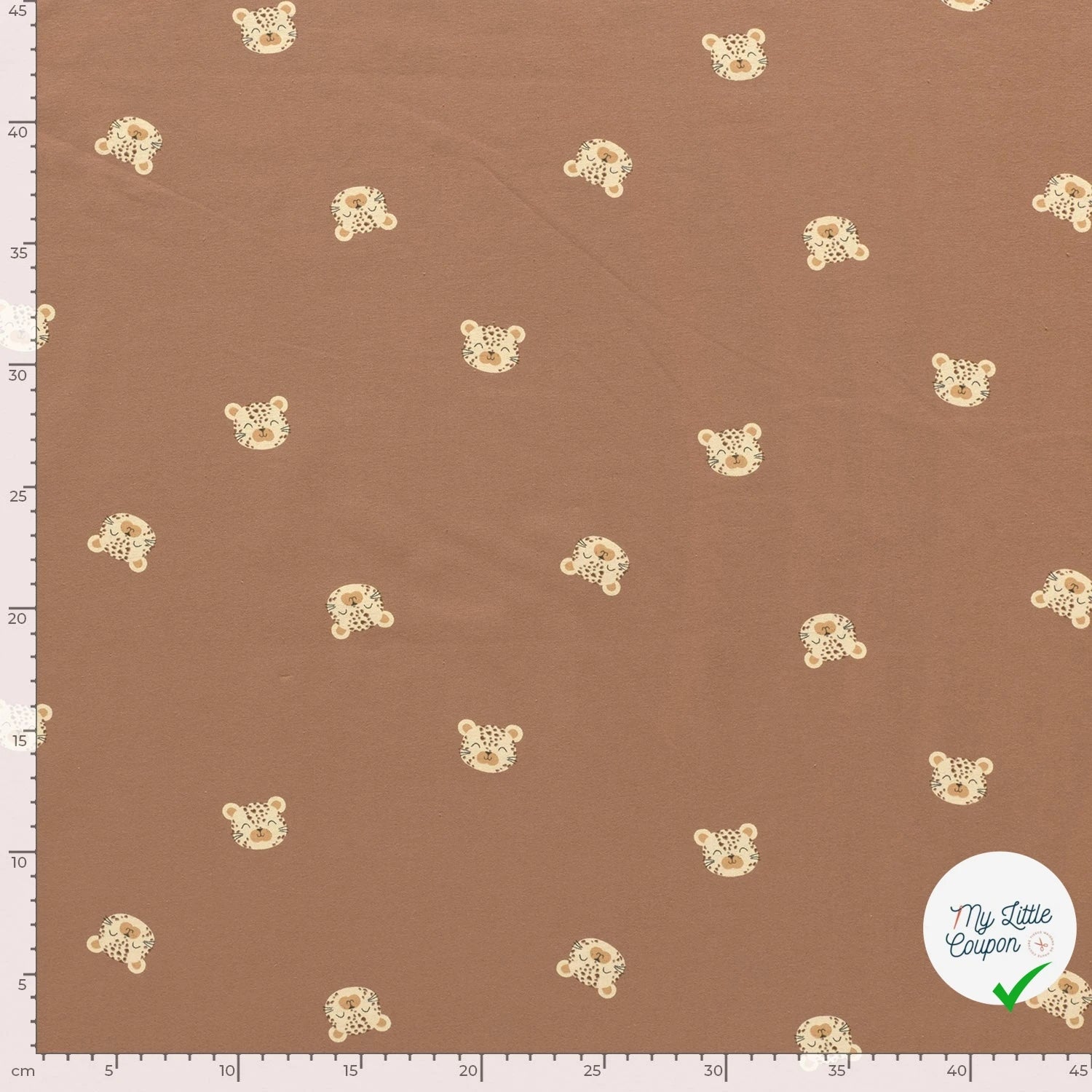 Jersey de coton léopards camel