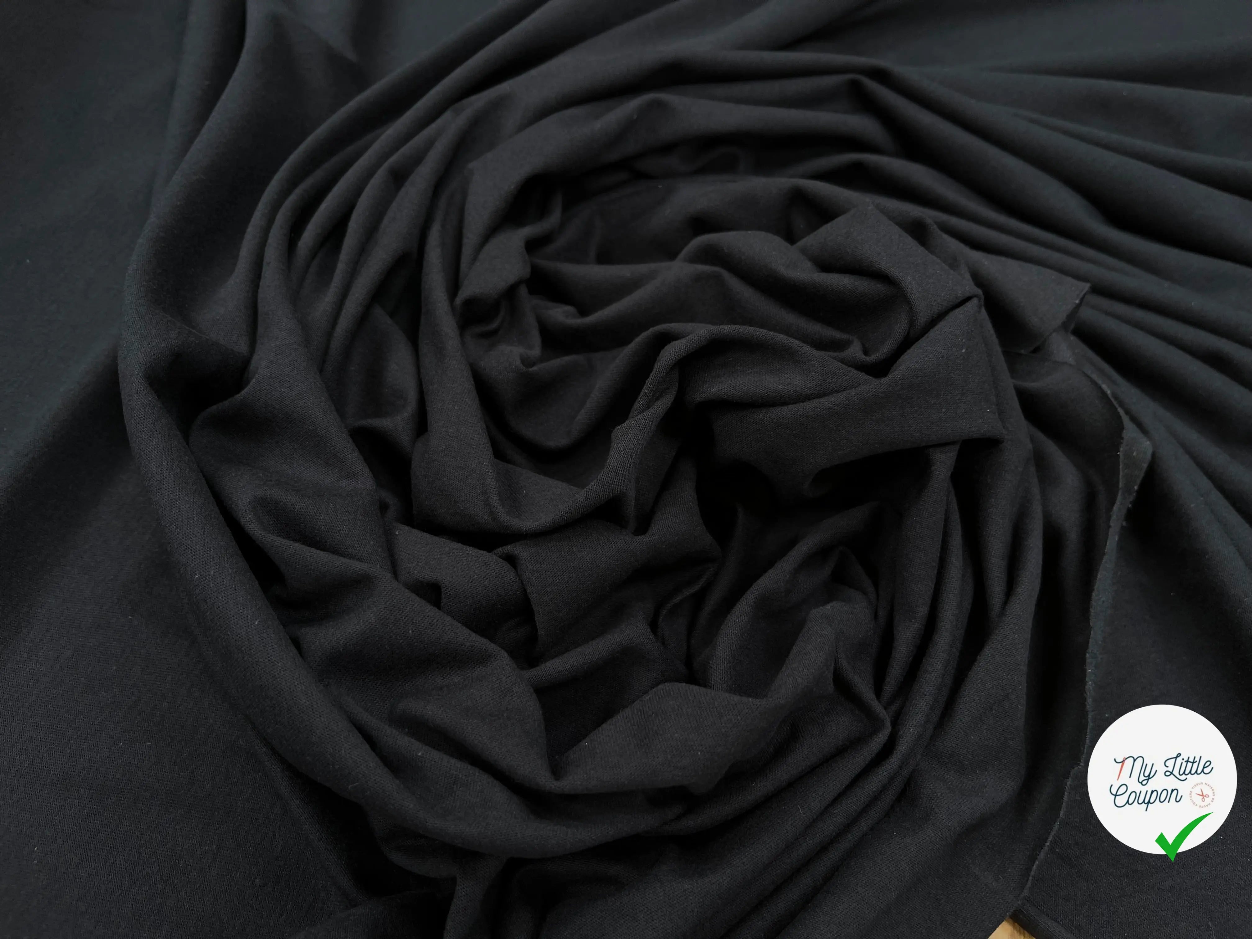 JERSEY DE COTON MARINE NOIR - My Little Coupon