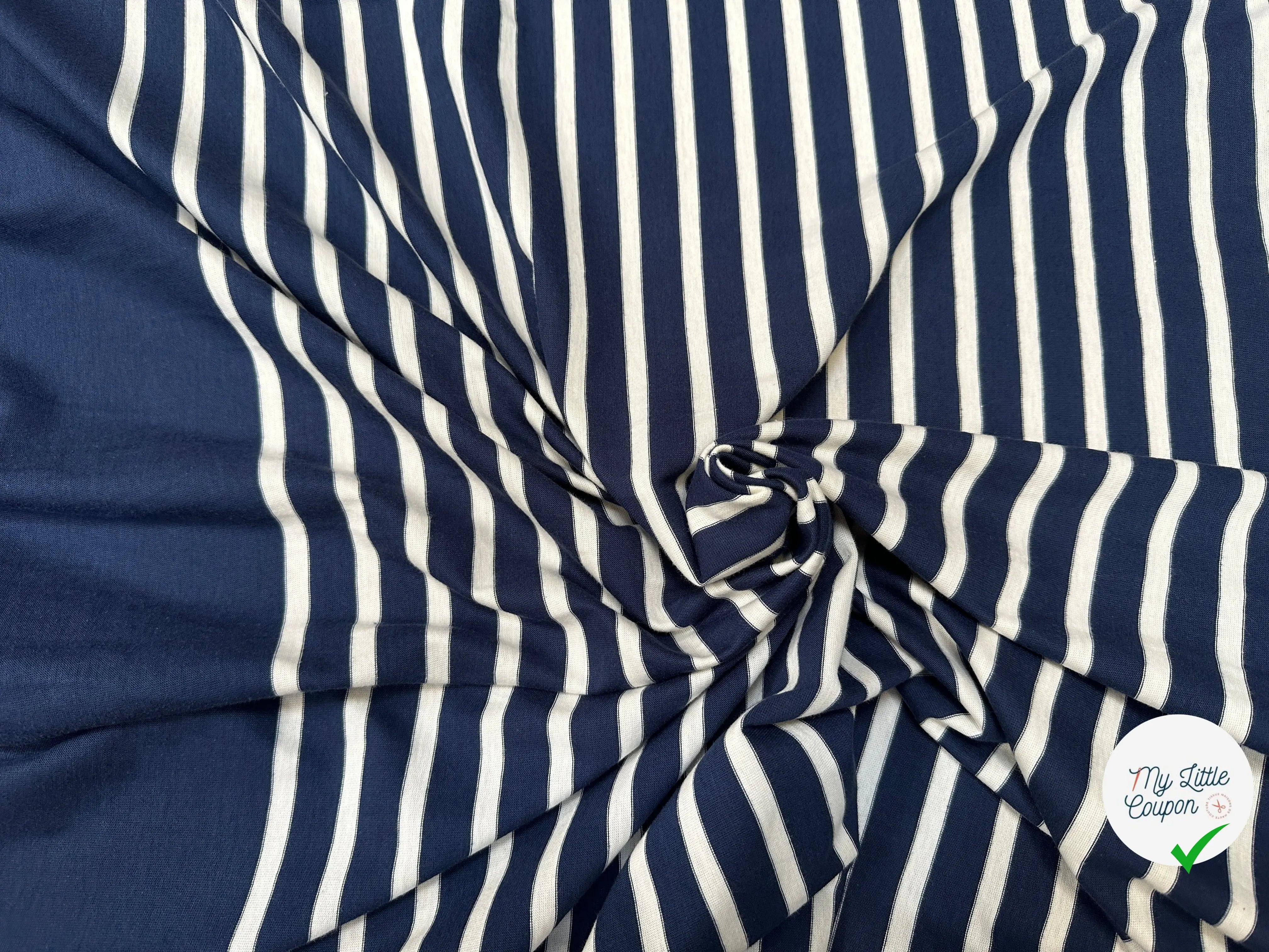JERSEY DE COTON MARINE RAYURES - My Little Coupon
