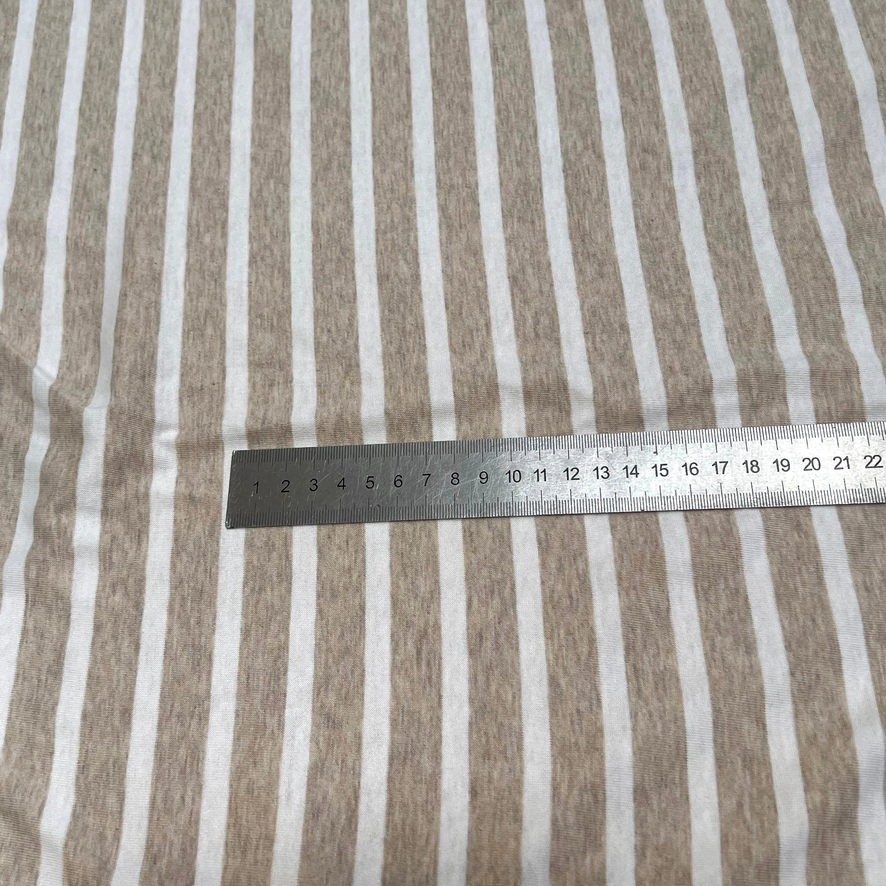 JERSEY DE COTON MARINIÈRE NATUREL/NEIGE - My Little Coupon