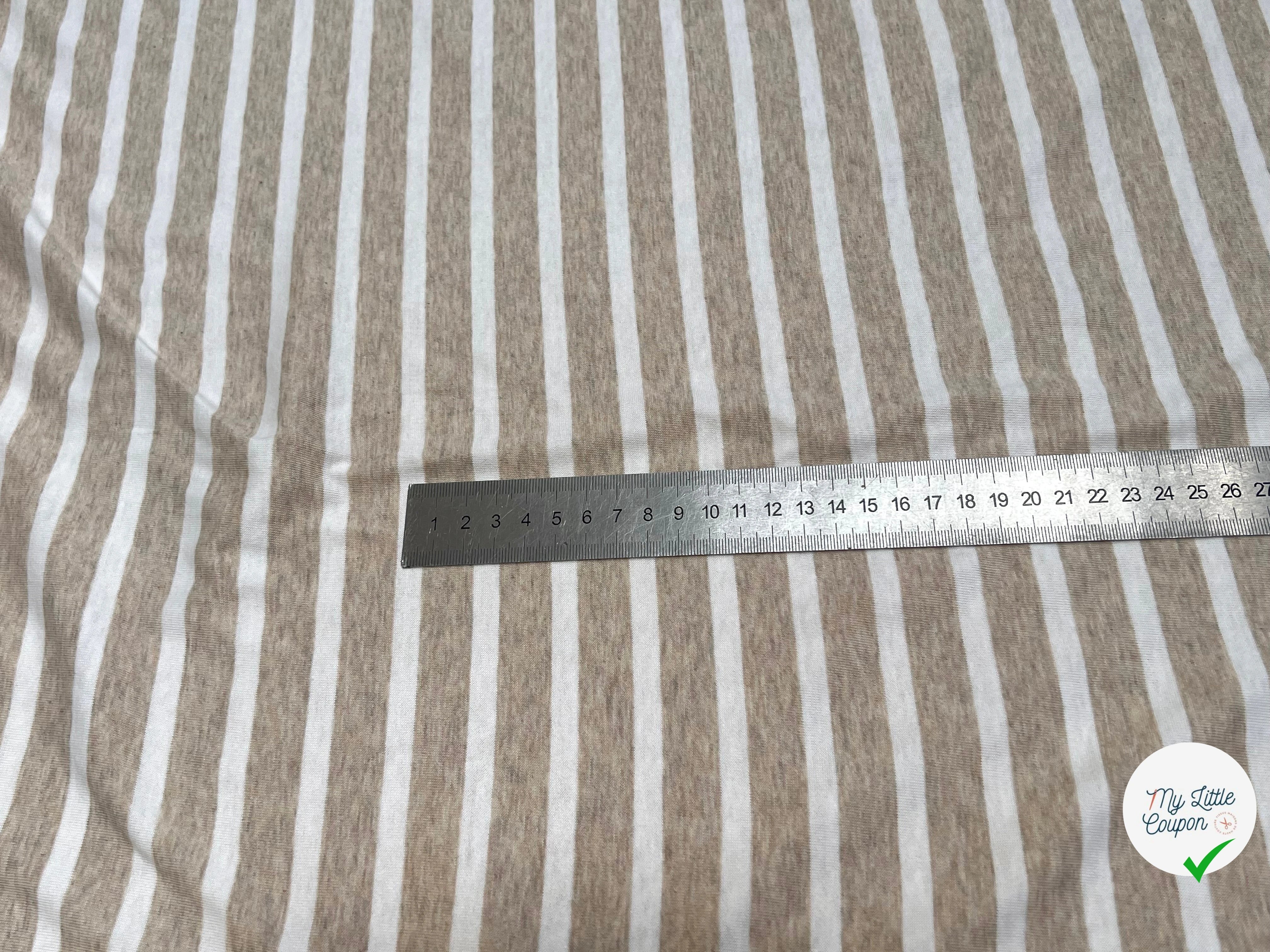 JERSEY DE COTON MARINIÈRE NATUREL/NEIGE - My Little Coupon