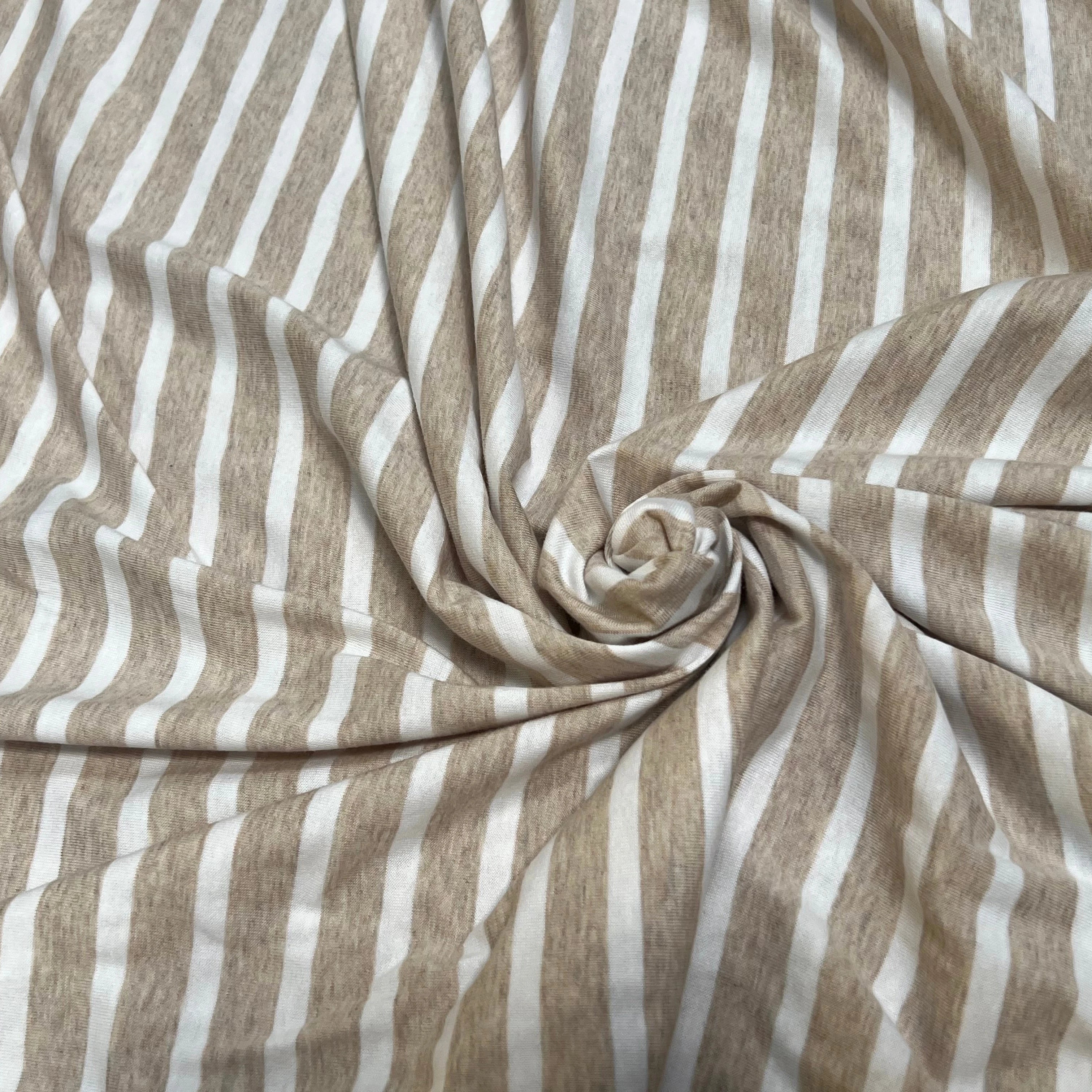 JERSEY DE COTON MARINIÈRE NATUREL/NEIGE - My Little Coupon