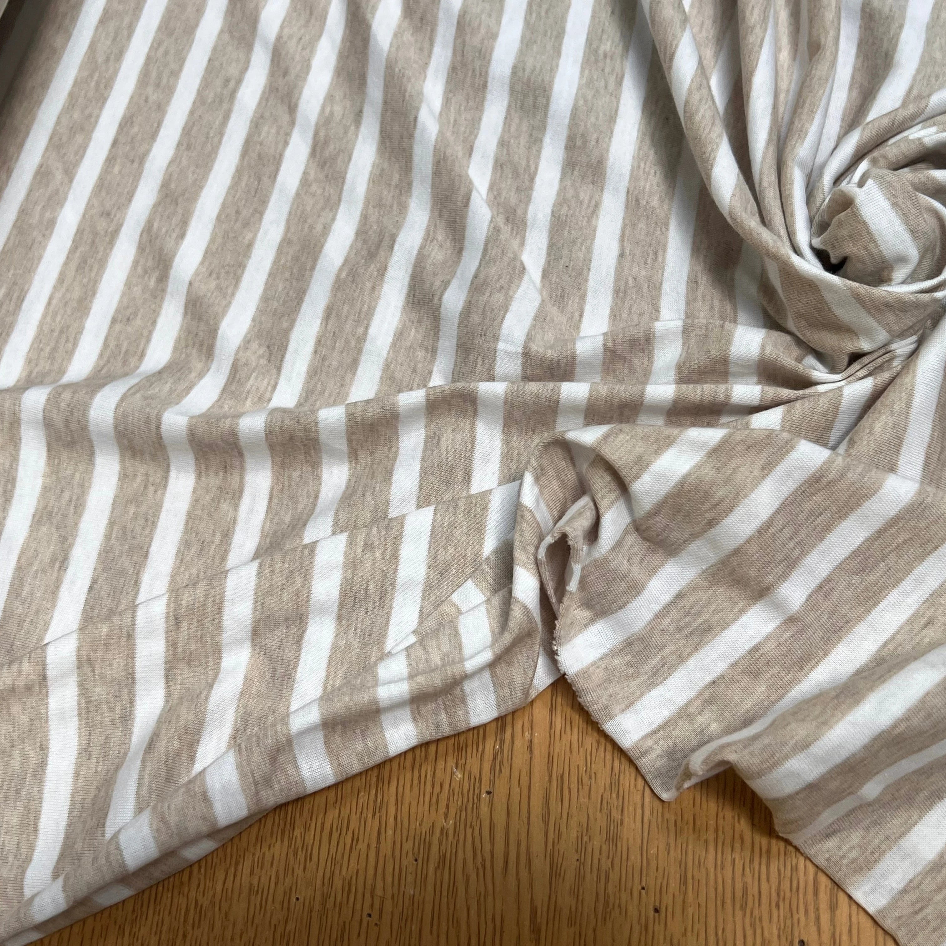 JERSEY DE COTON MARINIÈRE NATUREL/NEIGE - My Little Coupon