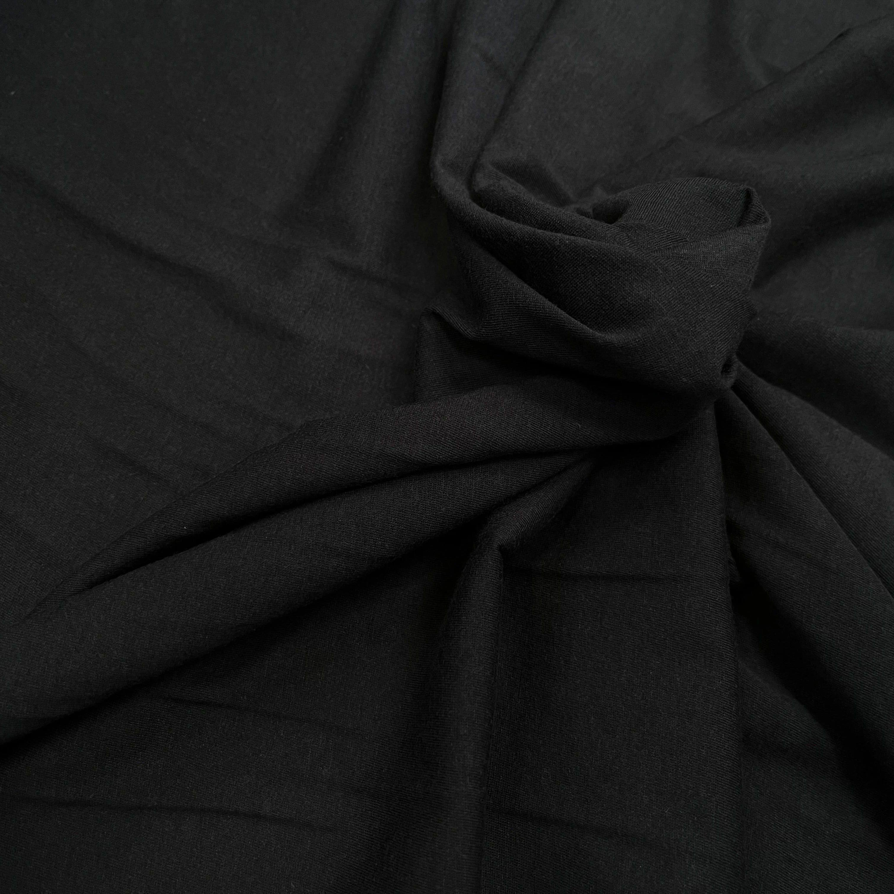 JERSEY DE COTON NOIR 150CM 100% COTON - My Little Coupon