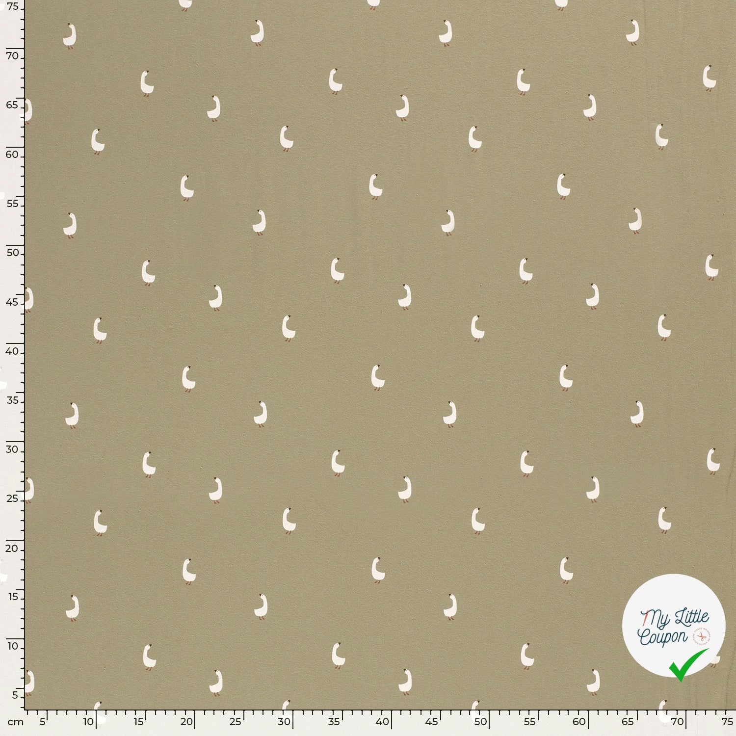 Jersey de coton oies vert olive