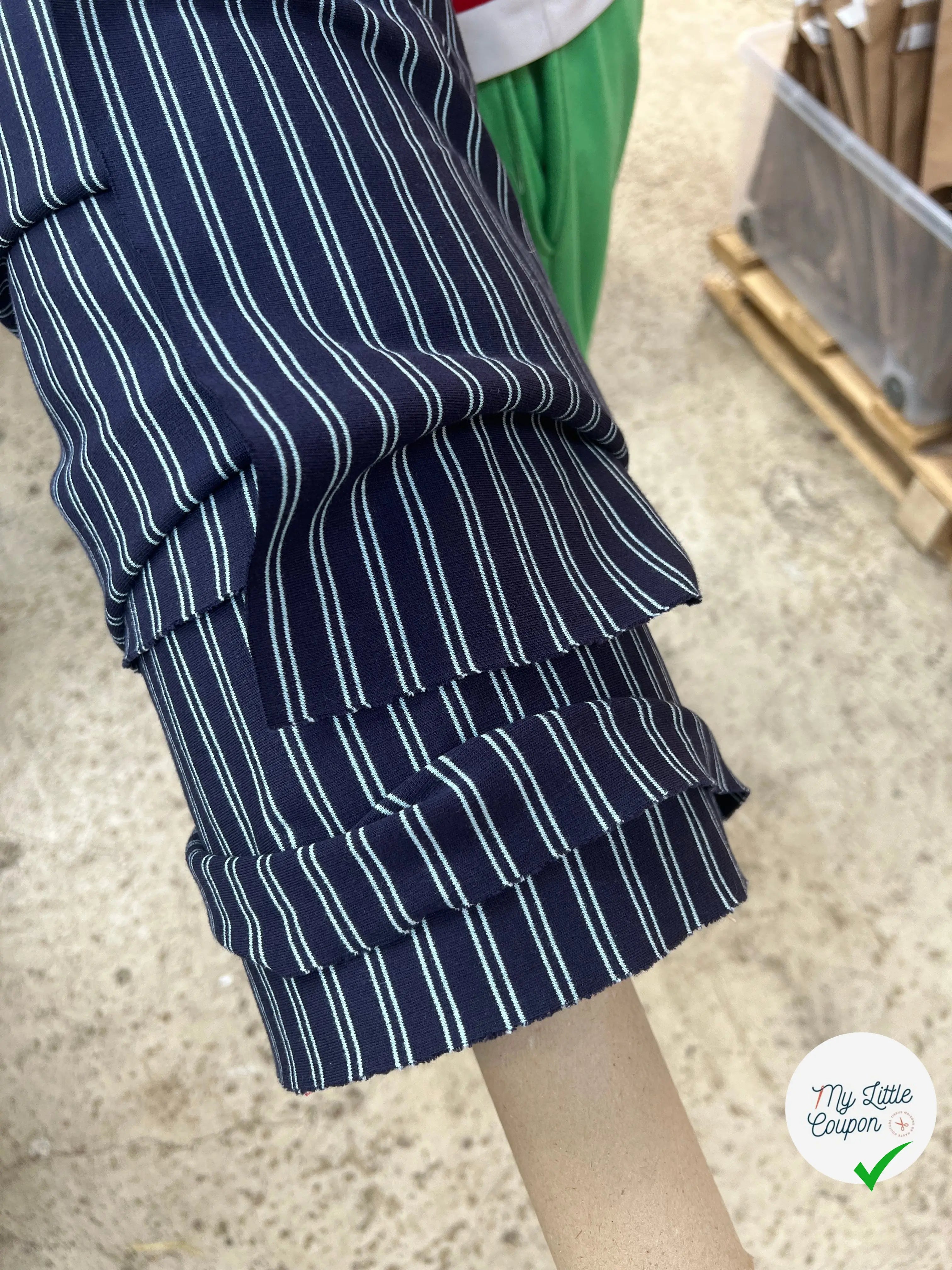 JERSEY DE COTON RAYURES SERIES BLEU CIEL - My Little Coupon