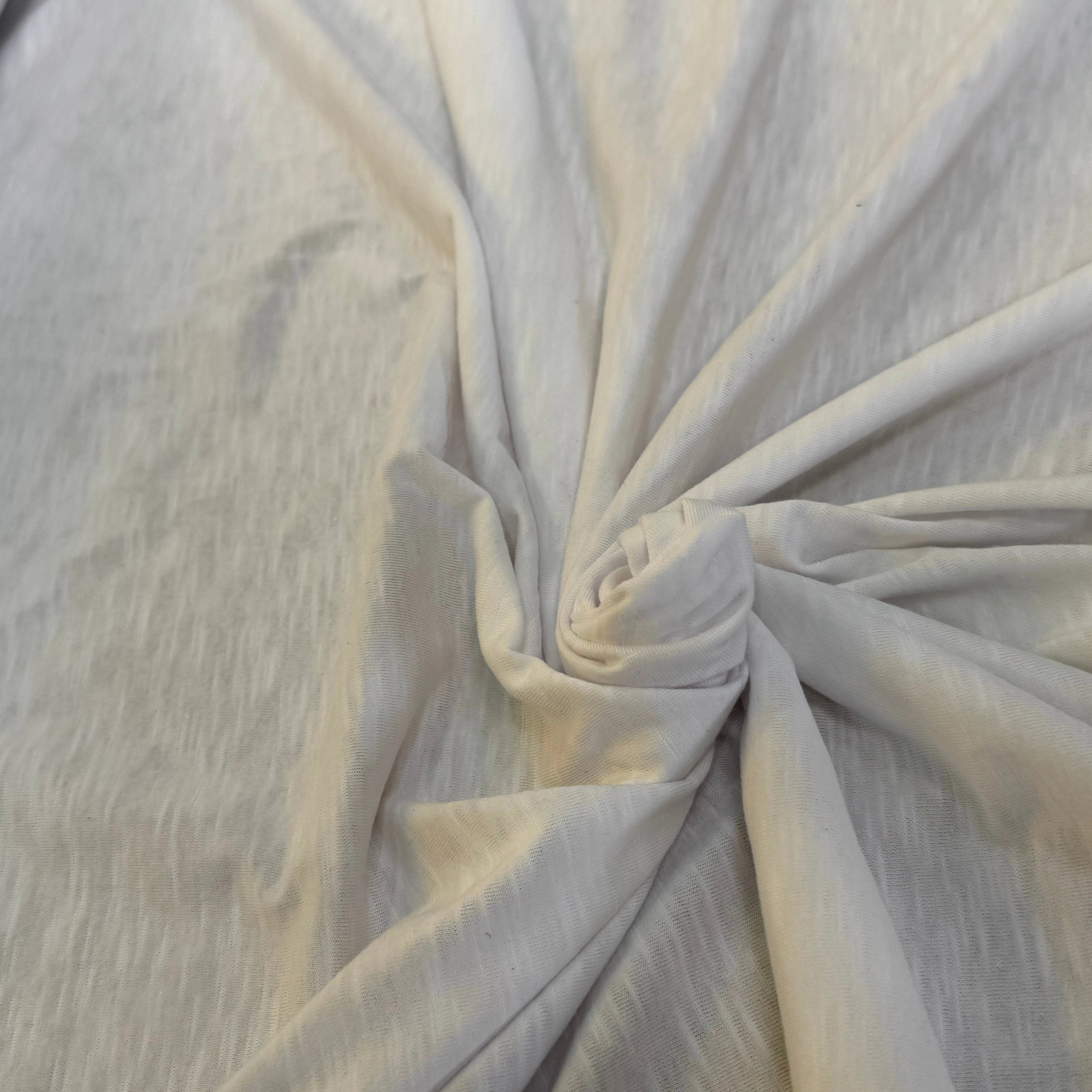 JERSEY DE COTON SOFT 8% ÉLASTHANNE BLANC GRANDE LAIZE - My Little Coupon