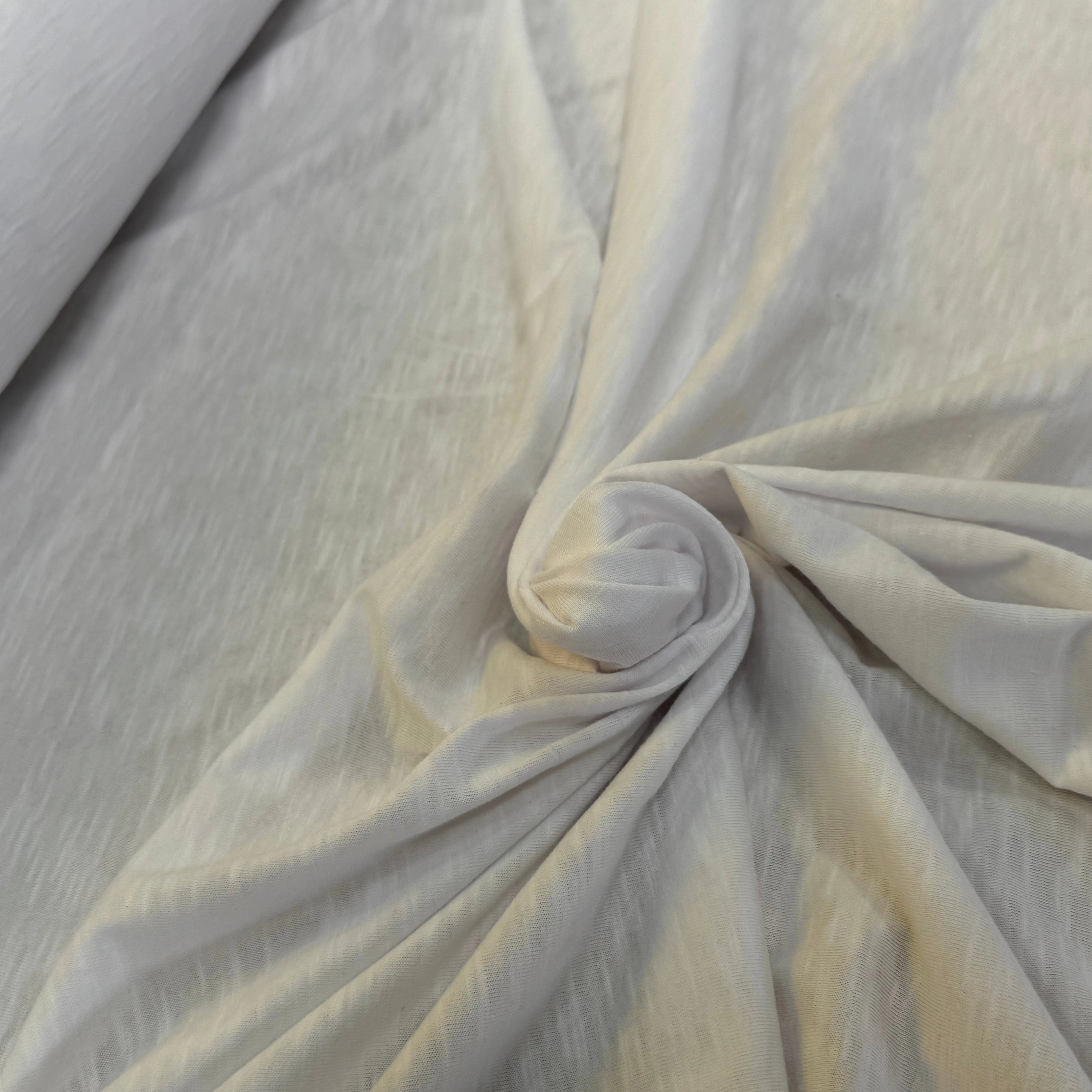 JERSEY DE COTON SOFT 8% ÉLASTHANNE BLANC GRANDE LAIZE - My Little Coupon