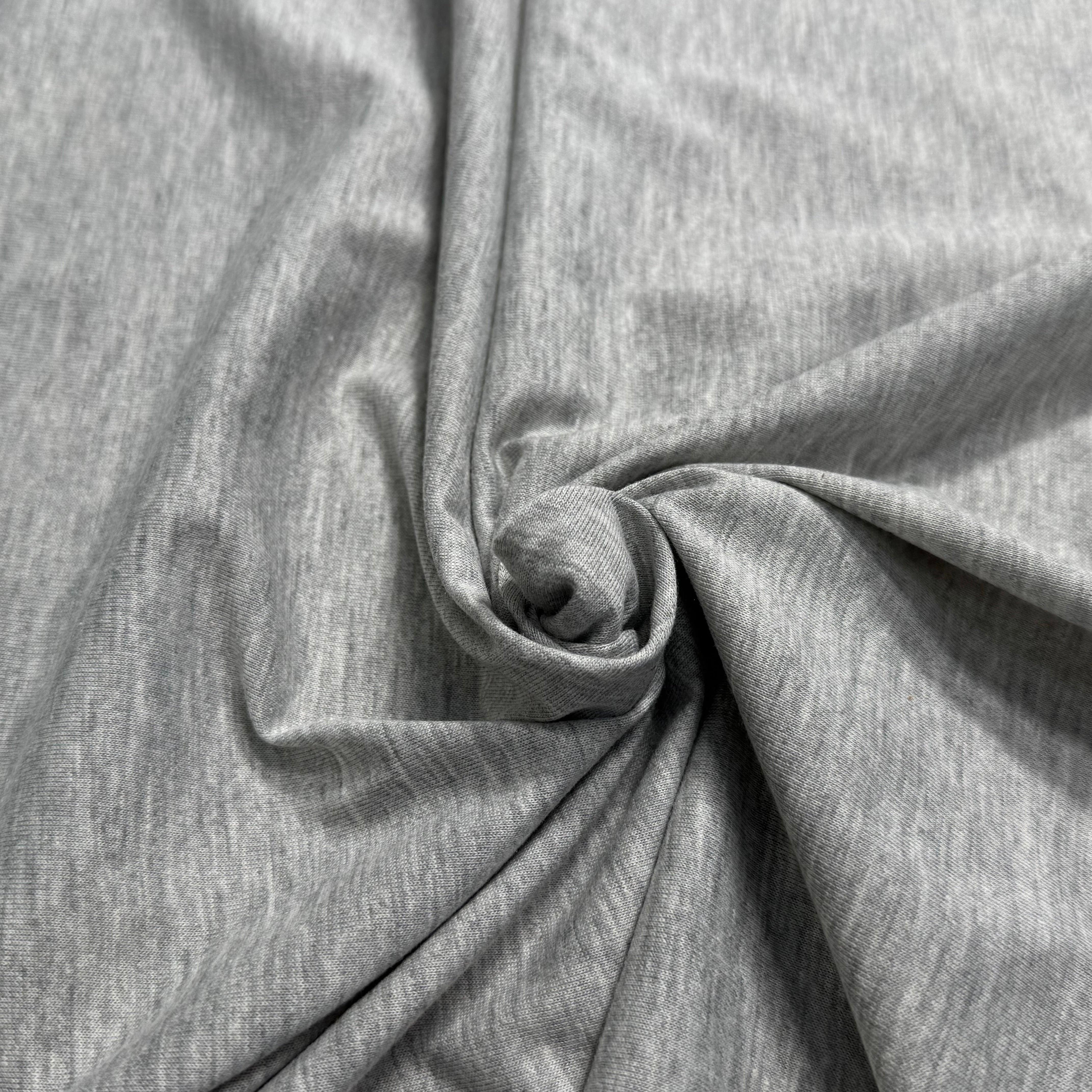 JERSEY DE COTON SOFT 8% ÉLASTHANNE GRIS GRANDE LAIZE - My Little Coupon