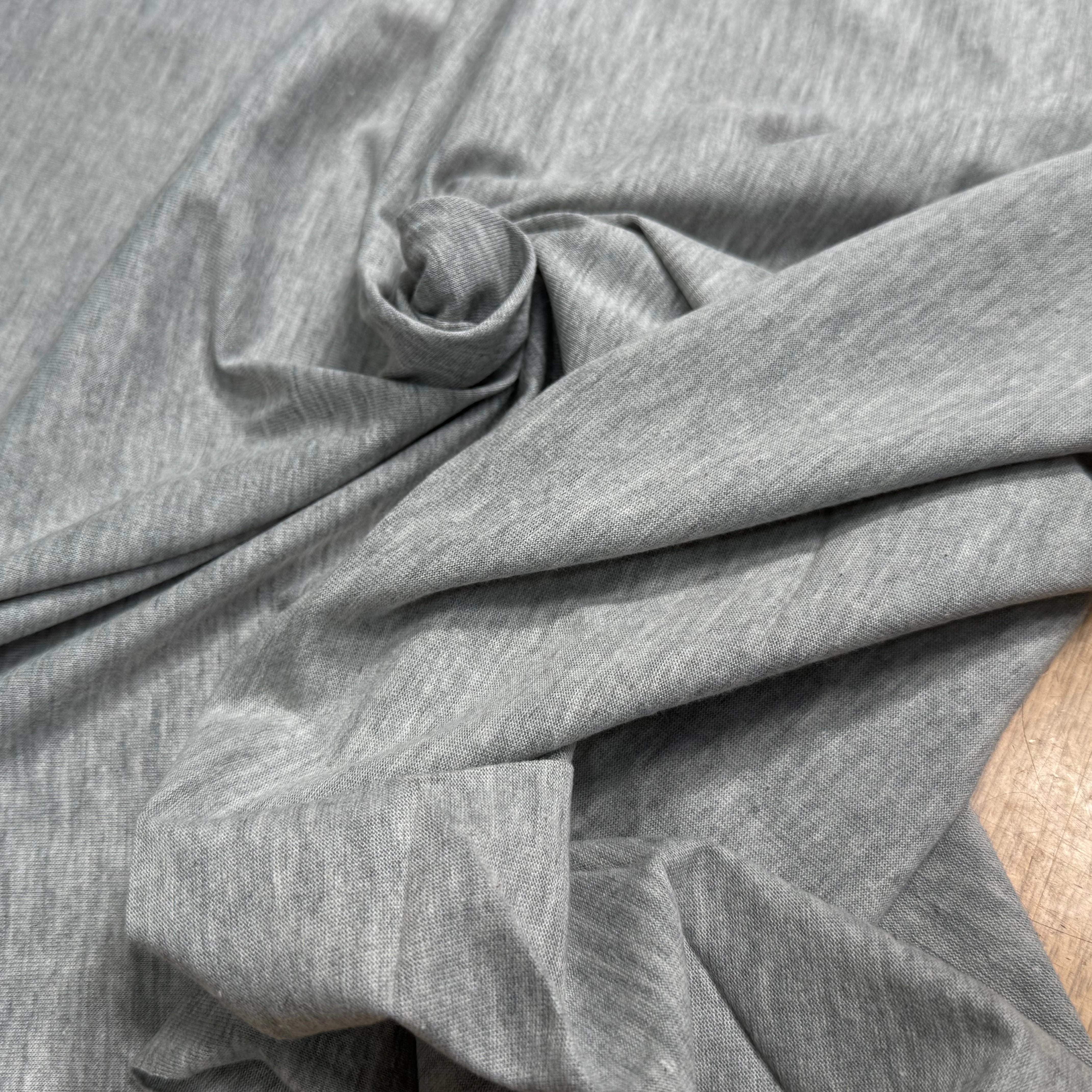 JERSEY DE COTON SOFT 8% ÉLASTHANNE GRIS GRANDE LAIZE - My Little Coupon
