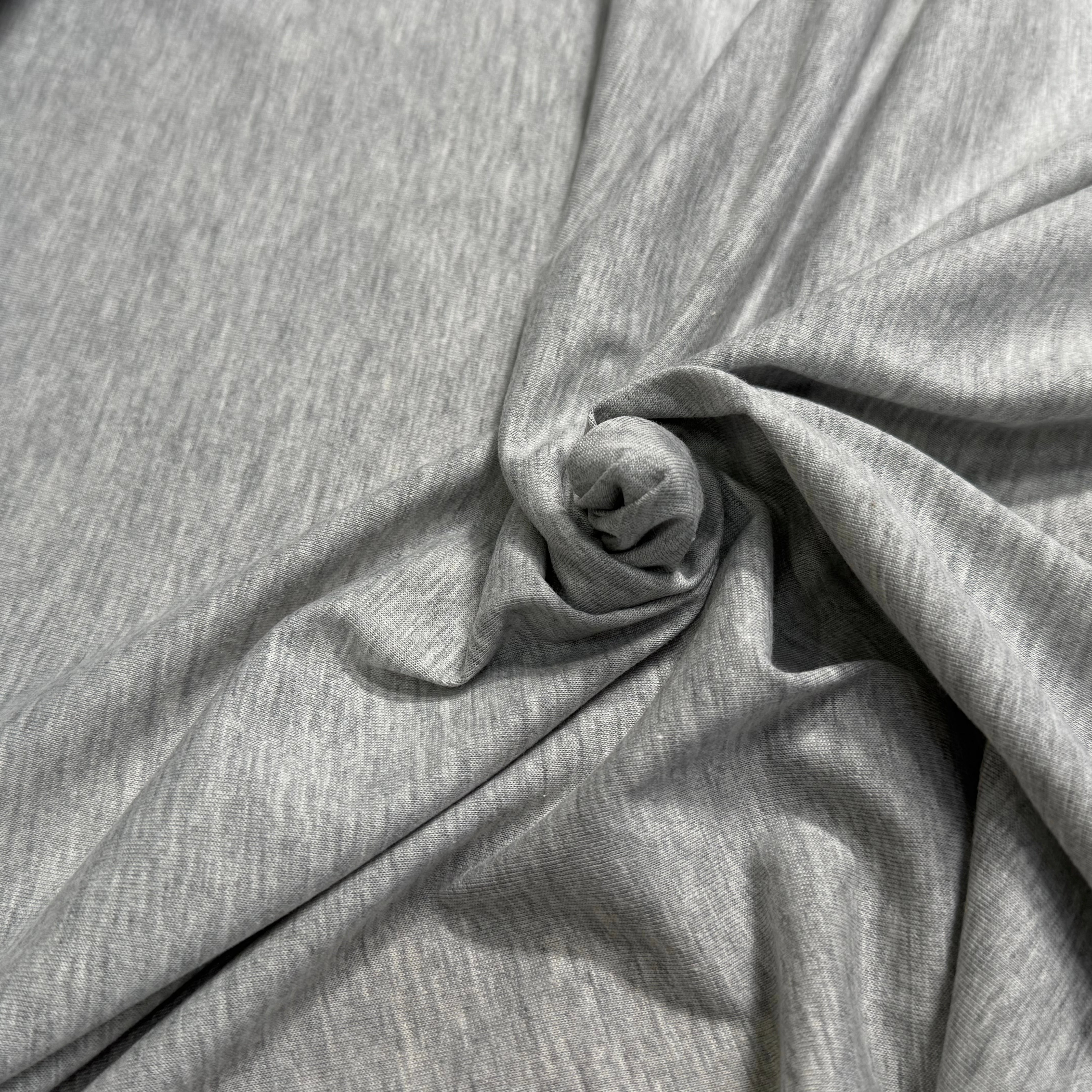 JERSEY DE COTON SOFT 8% ÉLASTHANNE GRIS GRANDE LAIZE - My Little Coupon
