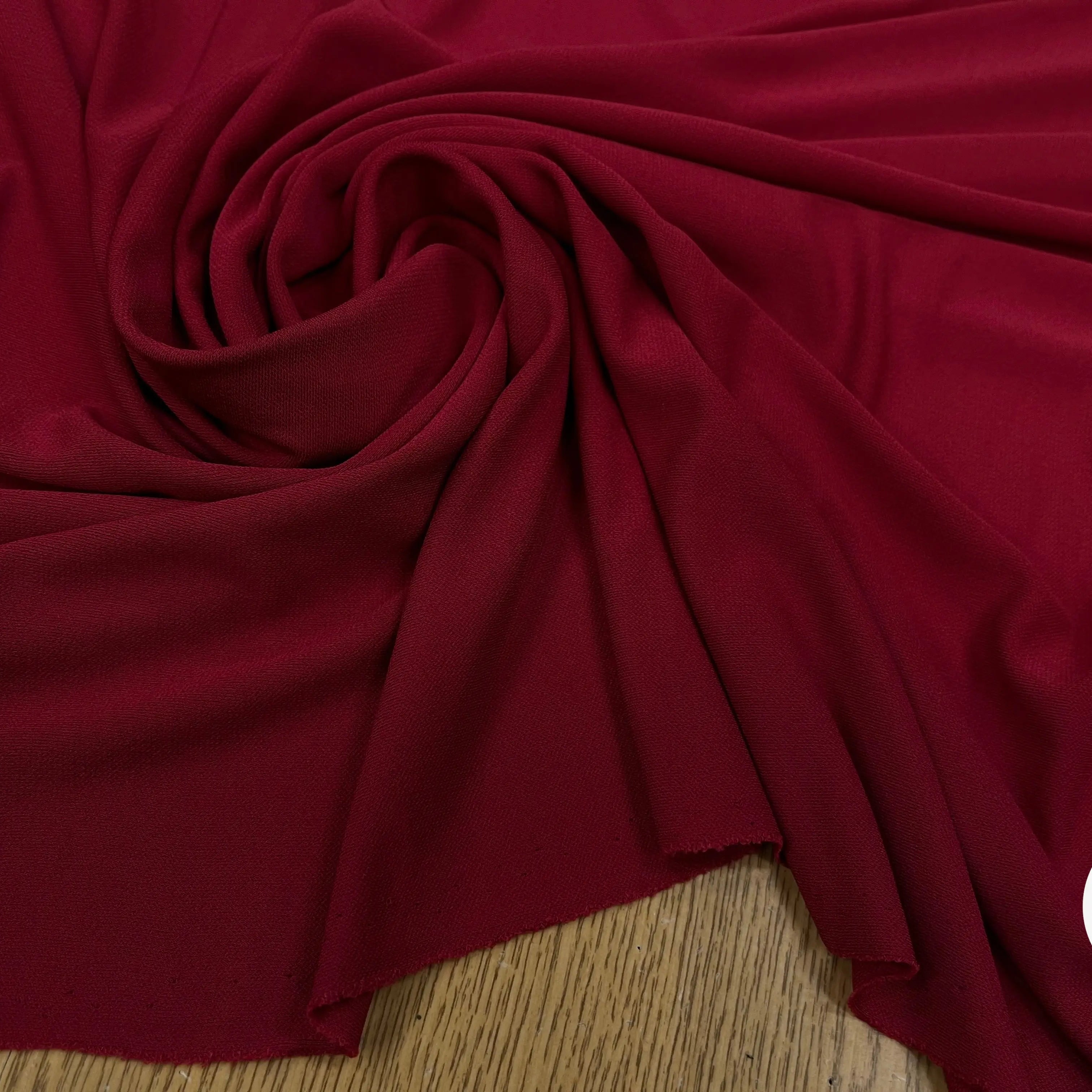 JERSEY DE COTON STRETCH ROUGE RUBY - My Little Coupon