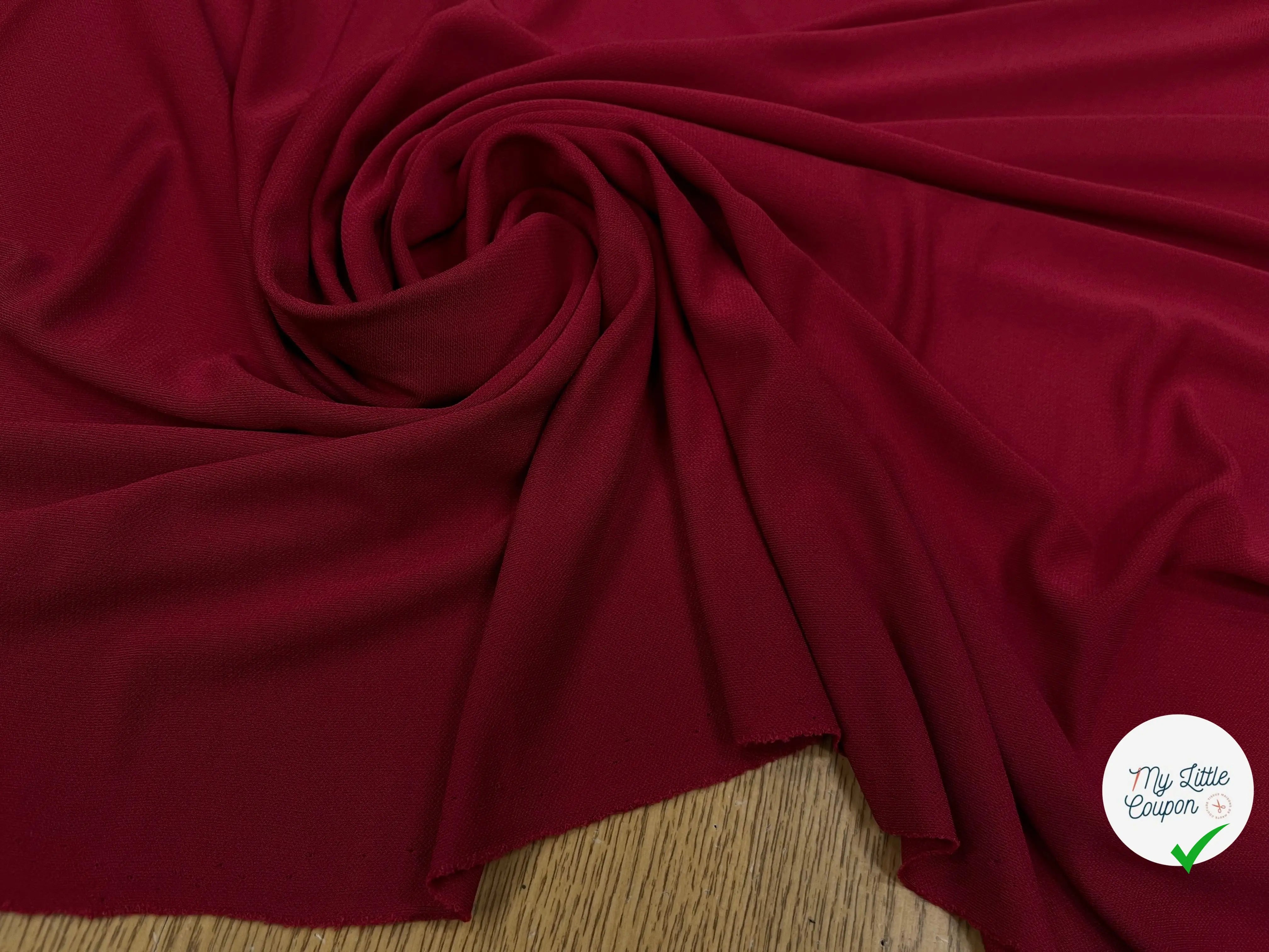 JERSEY DE COTON STRETCH ROUGE RUBY - My Little Coupon