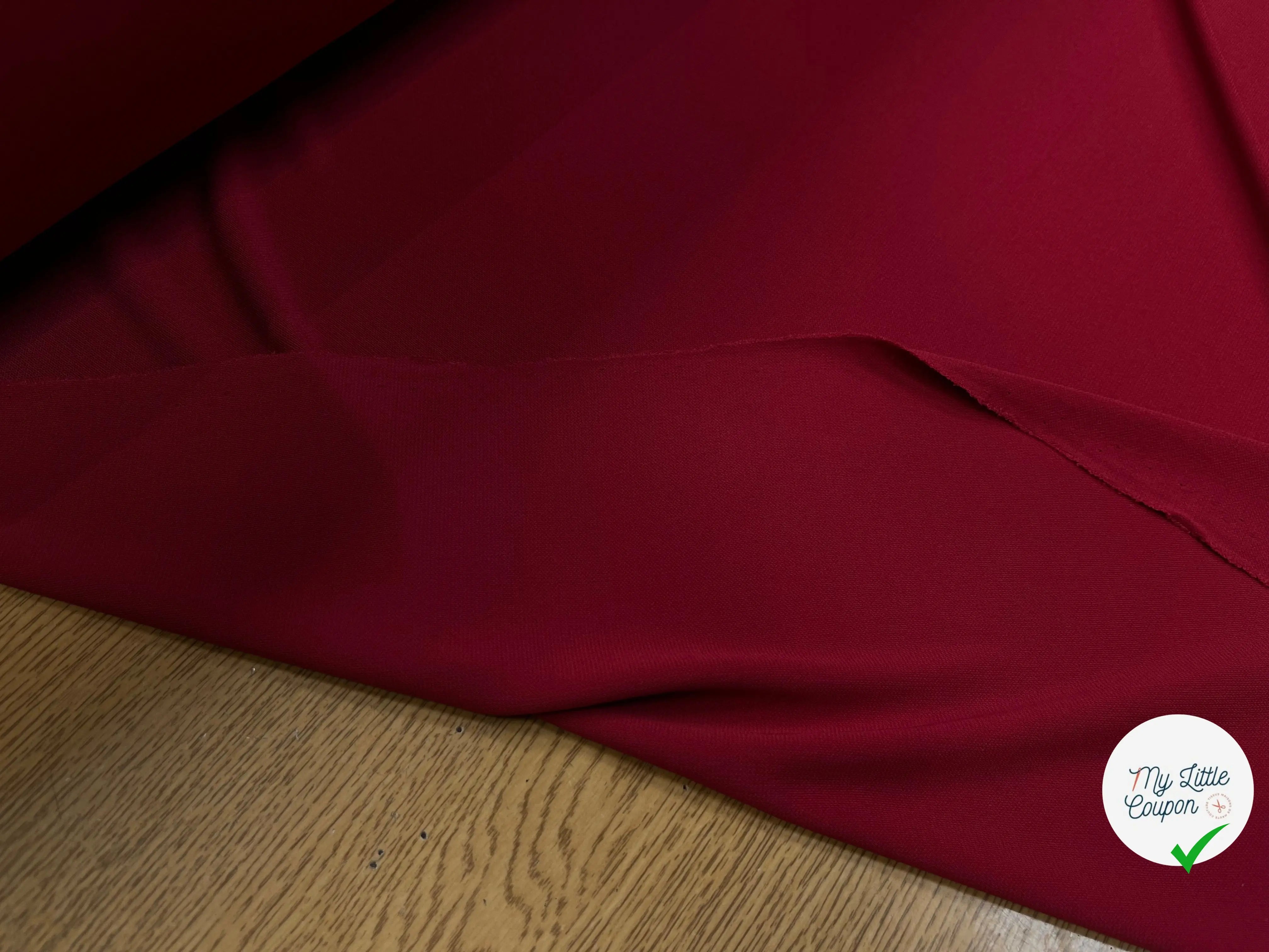 JERSEY DE COTON STRETCH ROUGE RUBY - My Little Coupon