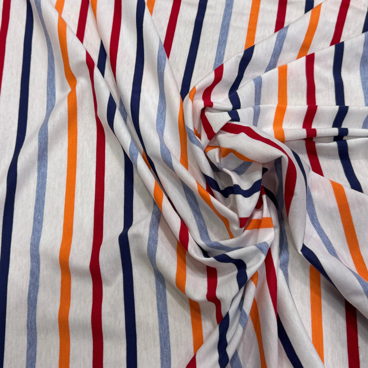 JERSEY DE COTON SUPER DOUX STRETCH MULTICOLORE BLEU ORANGE ROUGE FABRICATION RÉGION DE TROYES 🇫🇷 - My Little Coupon