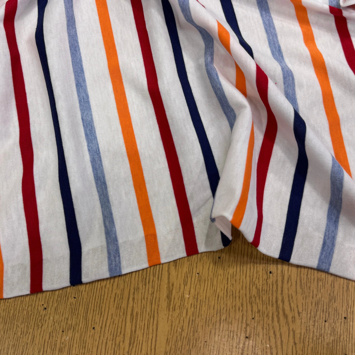 JERSEY DE COTON SUPER DOUX STRETCH MULTICOLORE BLEU ORANGE ROUGE FABRICATION RÉGION DE TROYES 🇫🇷 - My Little Coupon