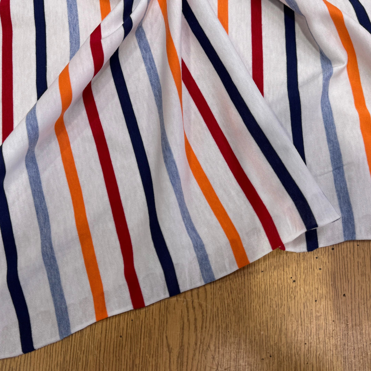 JERSEY DE COTON SUPER DOUX STRETCH MULTICOLORE BLEU ORANGE ROUGE FABRICATION RÉGION DE TROYES 🇫🇷 - My Little Coupon