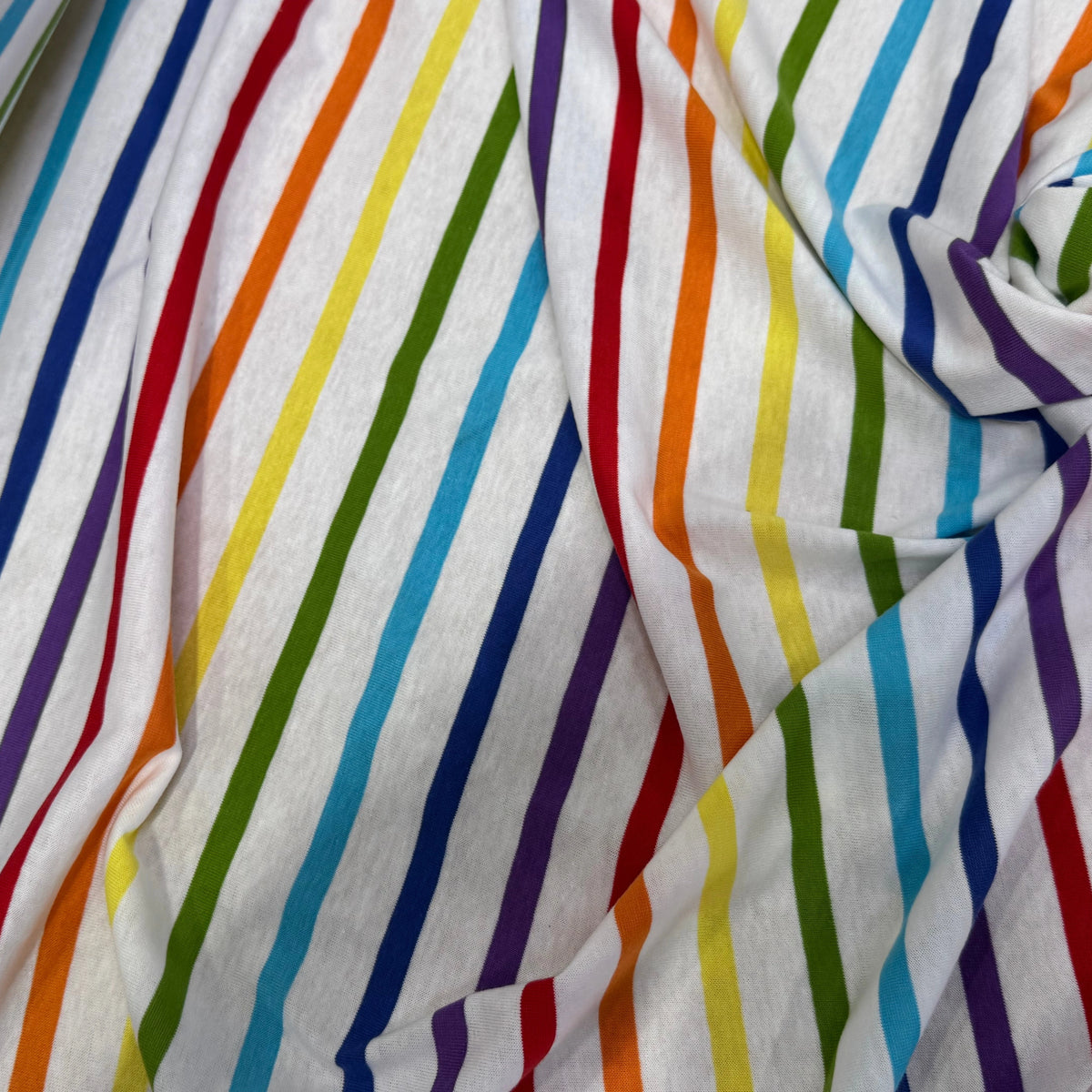 JERSEY DE COTON SUPER LÉGER STRETCH MULTICOLORE ARC-EN-CIEL FABRICATION RÉGION DE TROYES 🇫🇷 - My Little Coupon