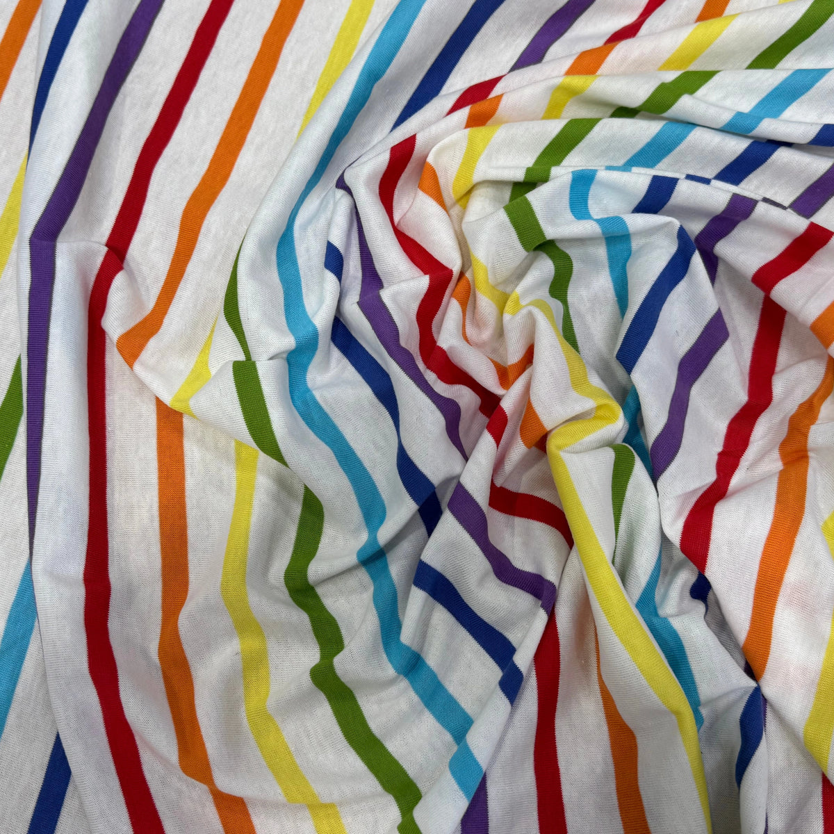 JERSEY DE COTON SUPER LÉGER STRETCH MULTICOLORE ARC-EN-CIEL FABRICATION RÉGION DE TROYES 🇫🇷 - My Little Coupon