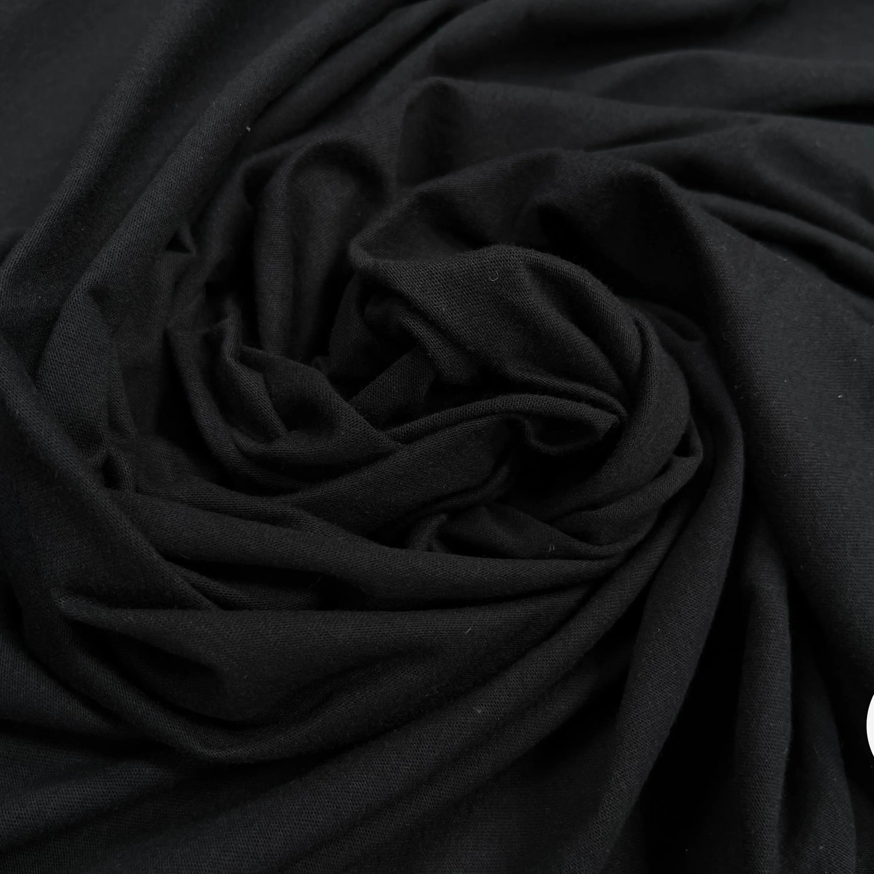 JERSEY DE COTON UNI NOIR - My Little Coupon