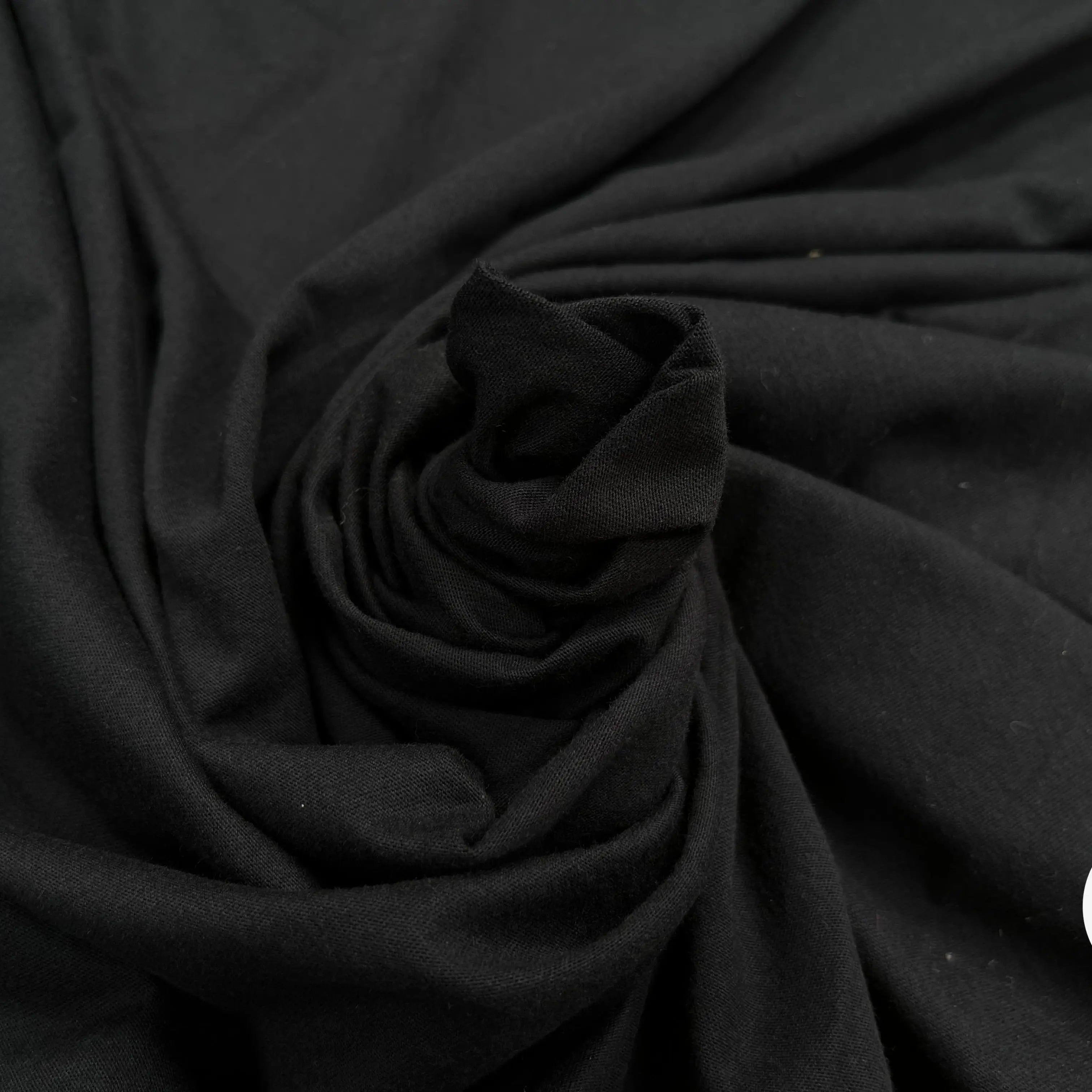 JERSEY DE COTON UNI NOIR - My Little Coupon