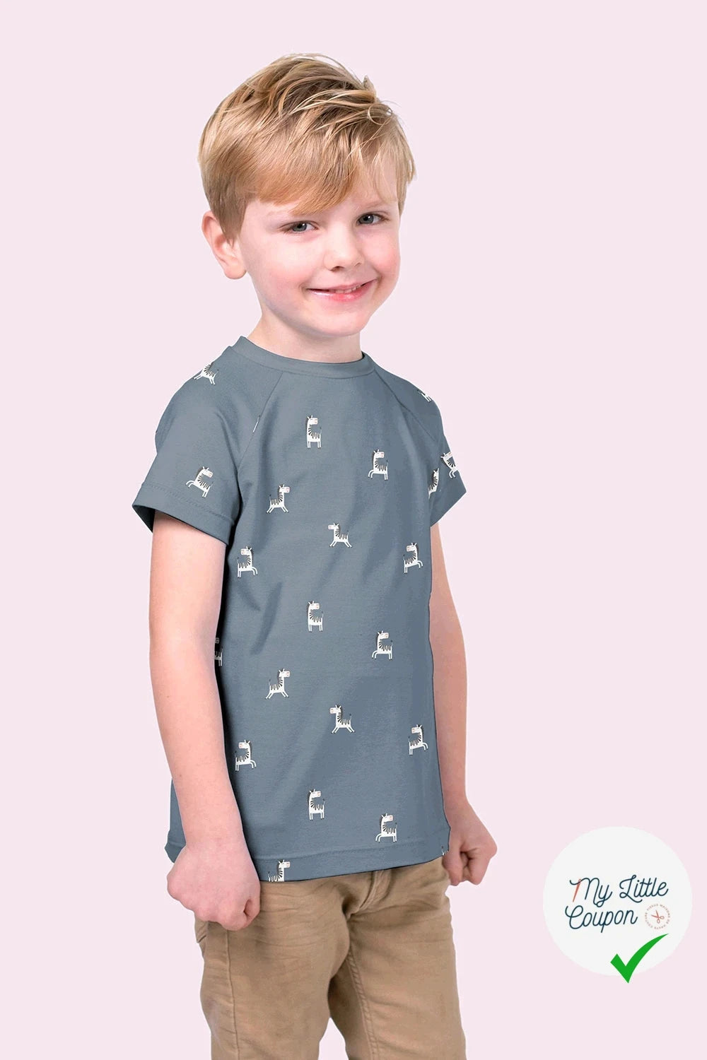 Jersey de coton zèbres indigo