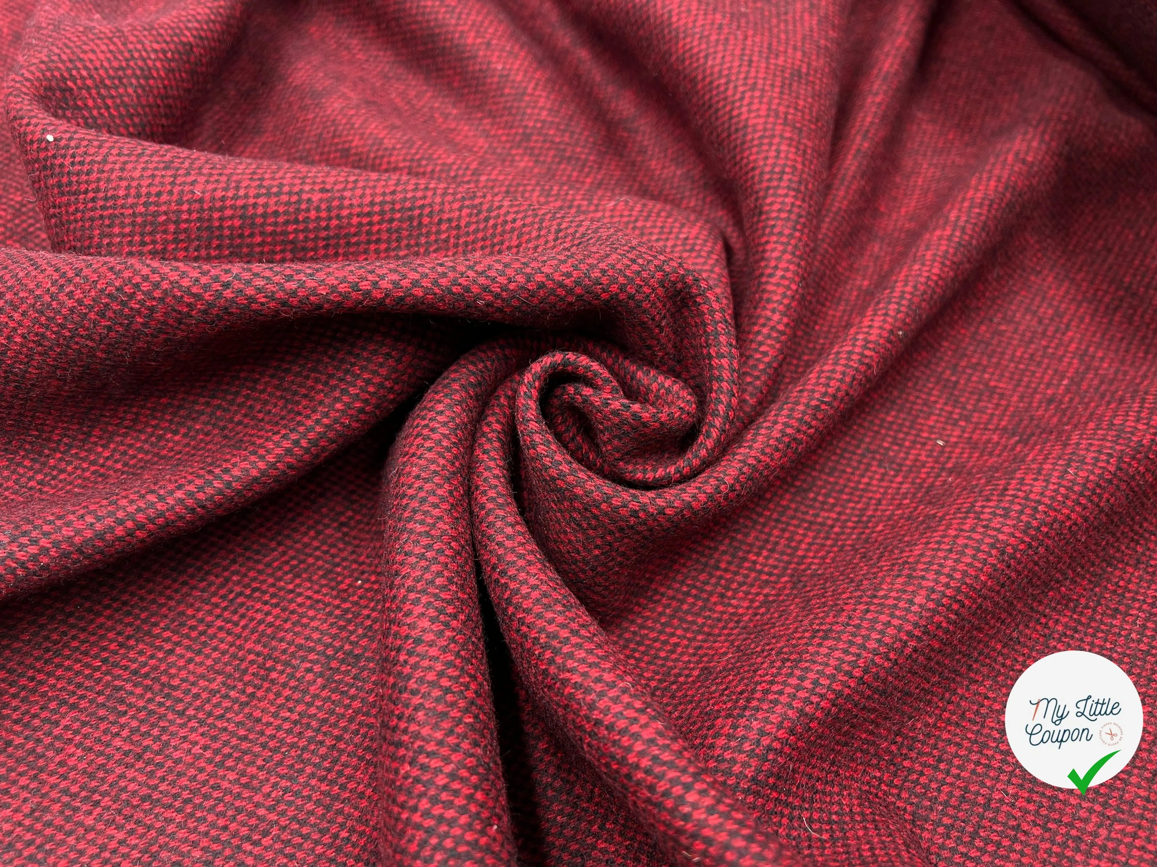 JERSEY DE LAINE CAVIAR DE STENDHAL ROUGE ET NOIR - My Little Coupon - tissu - coudre